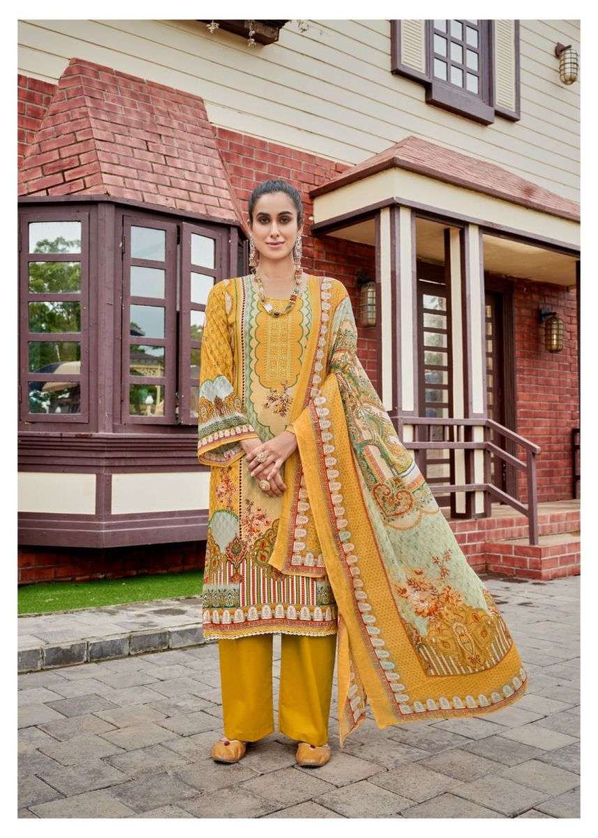 HERITAGE AZA VOL 4 LAWN DIGITAL PRINTED EMBROIDERY SUIT COLLECTION WHOLESALE PRICE 