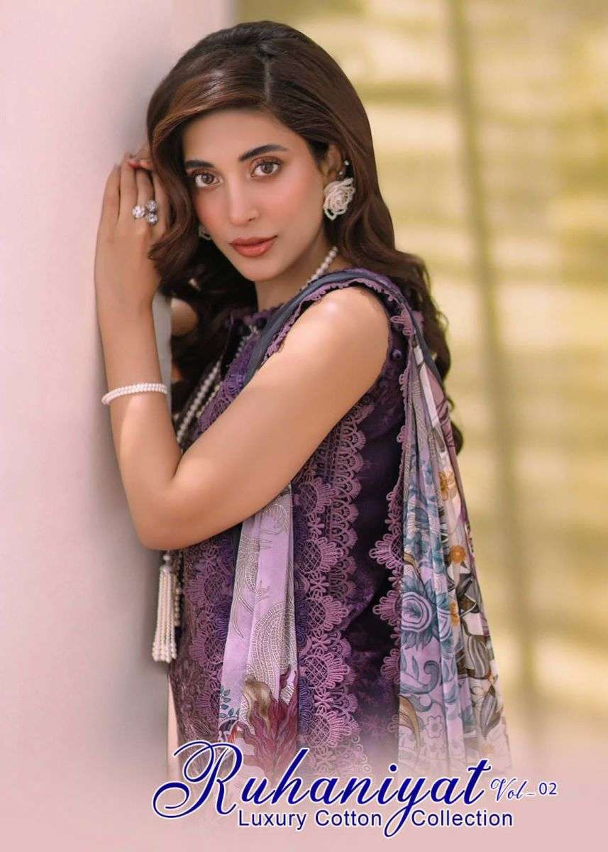 RUHANIYAT VOL 2 LUXURY COTTON KARACHI SUITS LATEST CATALOGUE