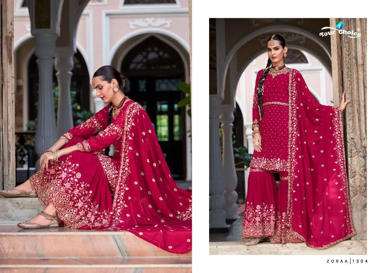 Beautiful Designer Maroon Color Heavy Velvet Sharara Suit