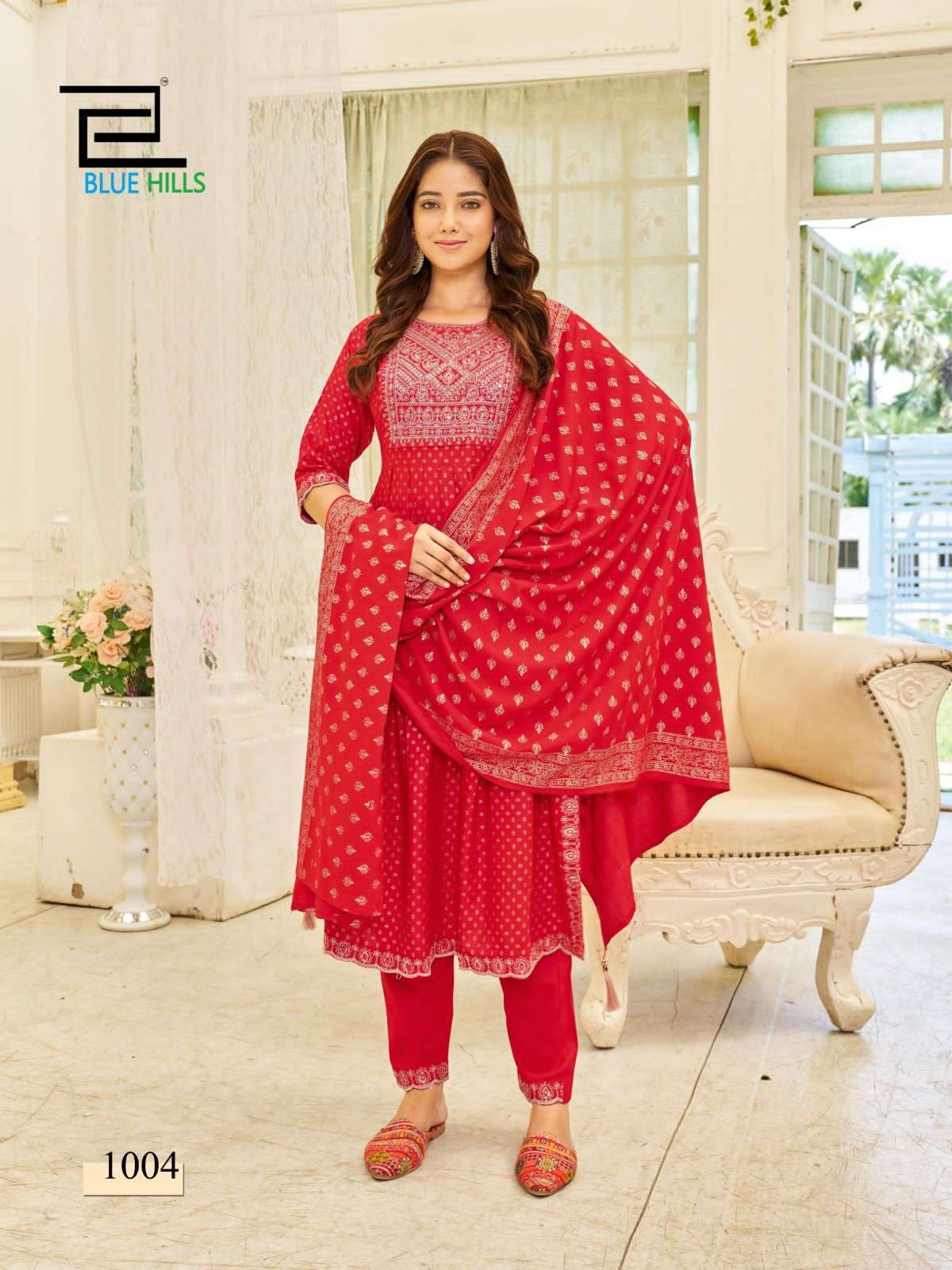 BLUE HILLS TREND CAPTURE READYMADE TOP BOTTOM WITH DUPATTA CATALOGUE 2023