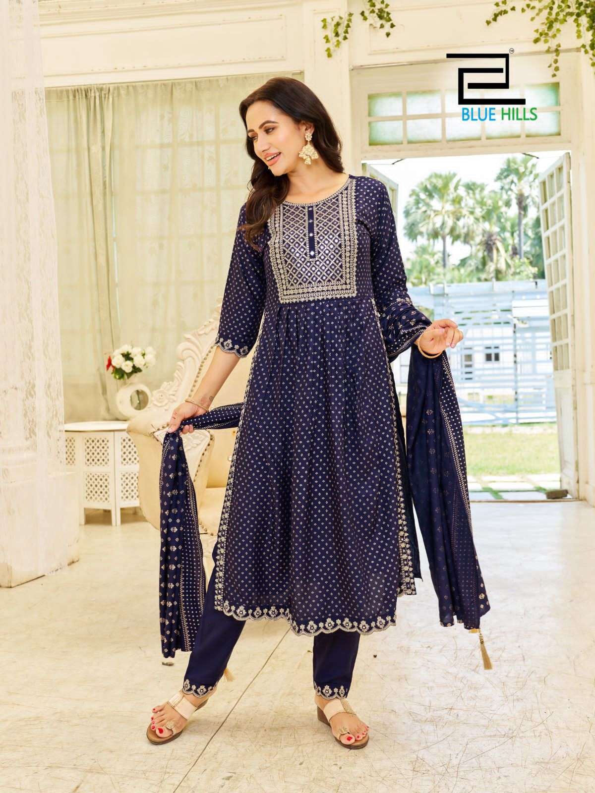BLUE HILLS TREND CAPTURE READYMADE TOP BOTTOM WITH DUPATTA CATALOGUE 2023