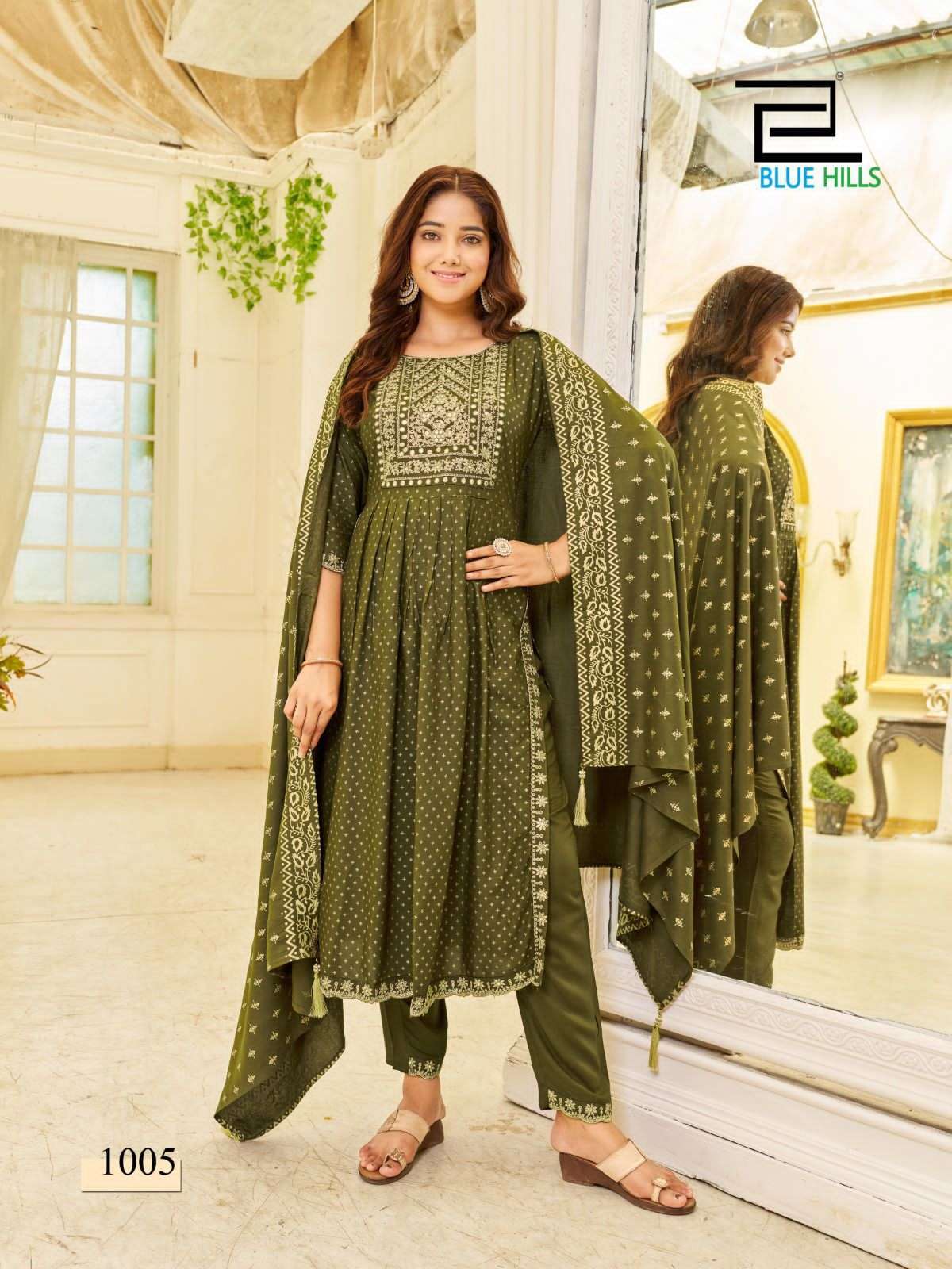 BLUE HILLS TREND CAPTURE READYMADE TOP BOTTOM WITH DUPATTA CATALOGUE 2023