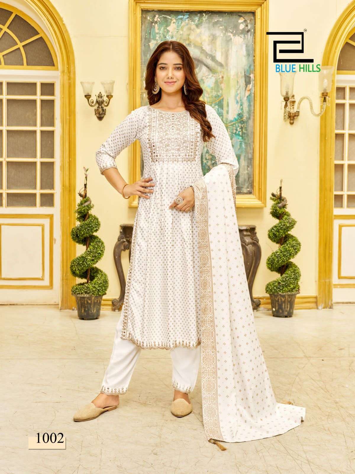 BLUE HILLS TREND CAPTURE READYMADE TOP BOTTOM WITH DUPATTA CATALOGUE 2023