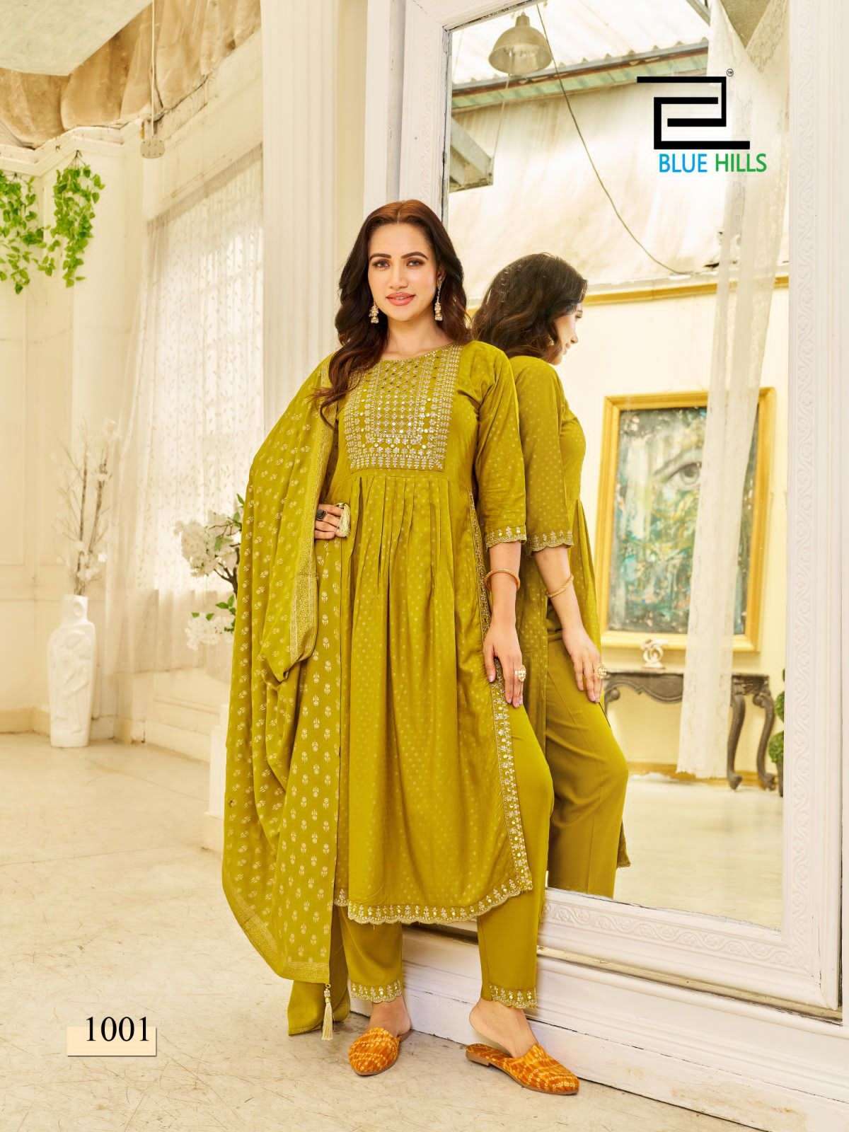 BLUE HILLS TREND CAPTURE READYMADE TOP BOTTOM WITH DUPATTA CATALOGUE 2023