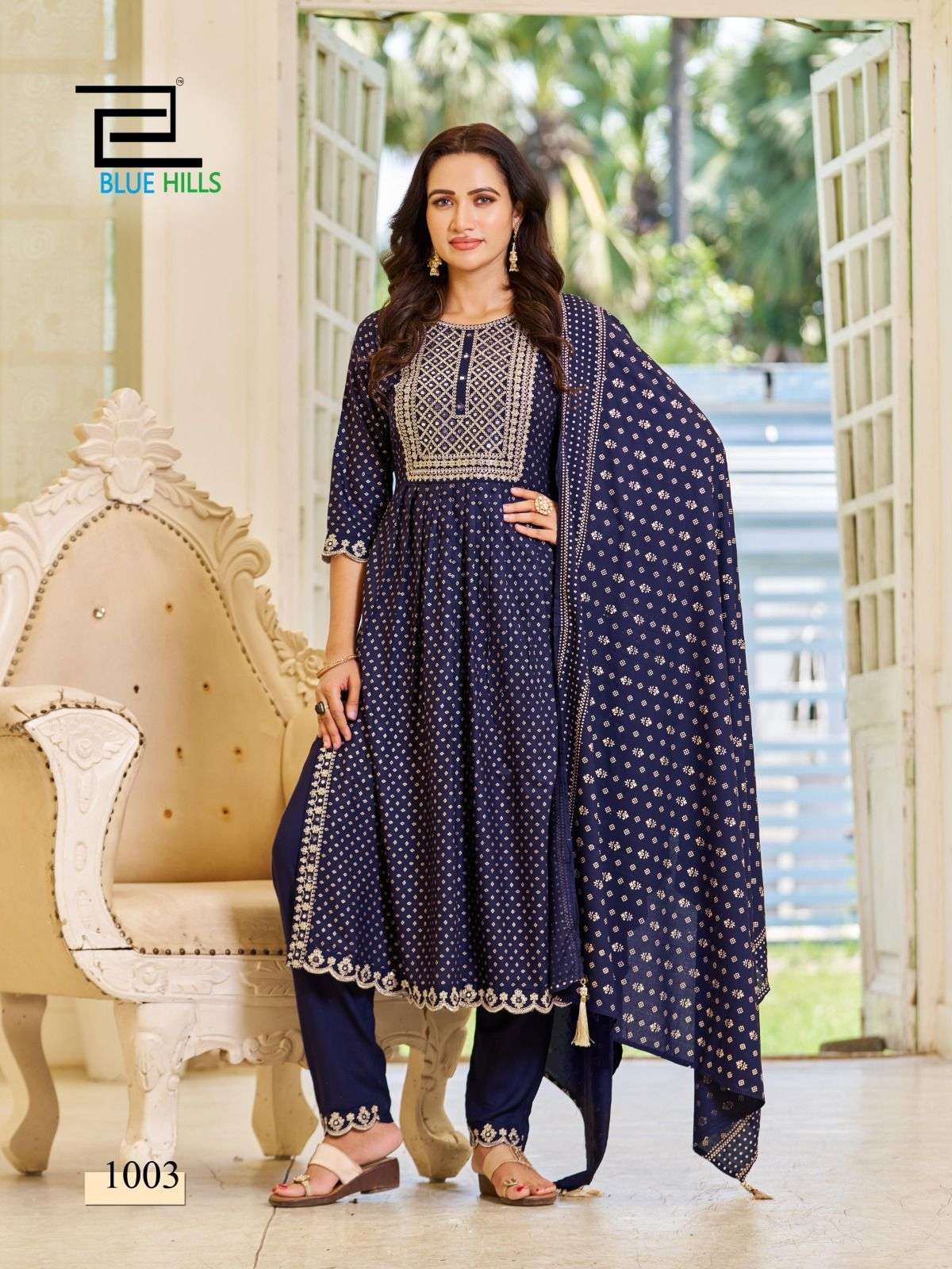 BLUE HILLS TREND CAPTURE READYMADE TOP BOTTOM WITH DUPATTA CATALOGUE 2023