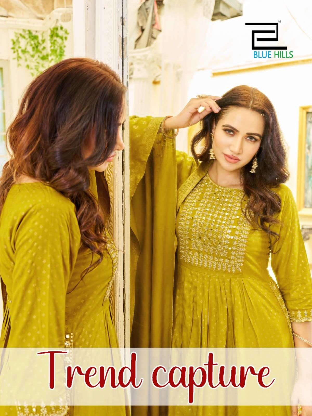 BLUE HILLS TREND CAPTURE READYMADE TOP BOTTOM WITH DUPATTA CATALOGUE 2023