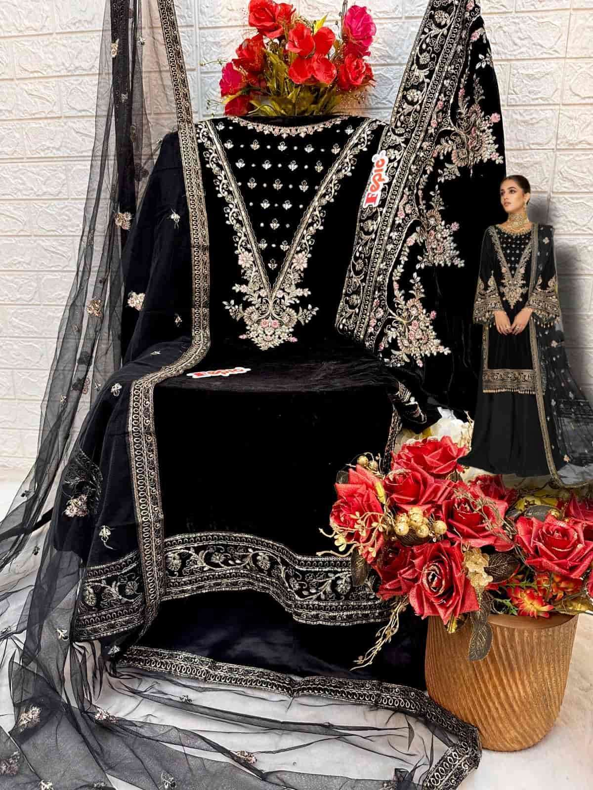 FEPIC V 17014 COLORS PAKISTANI VELVET SUIT COLLECTION SUPPLIER IN SURAT 