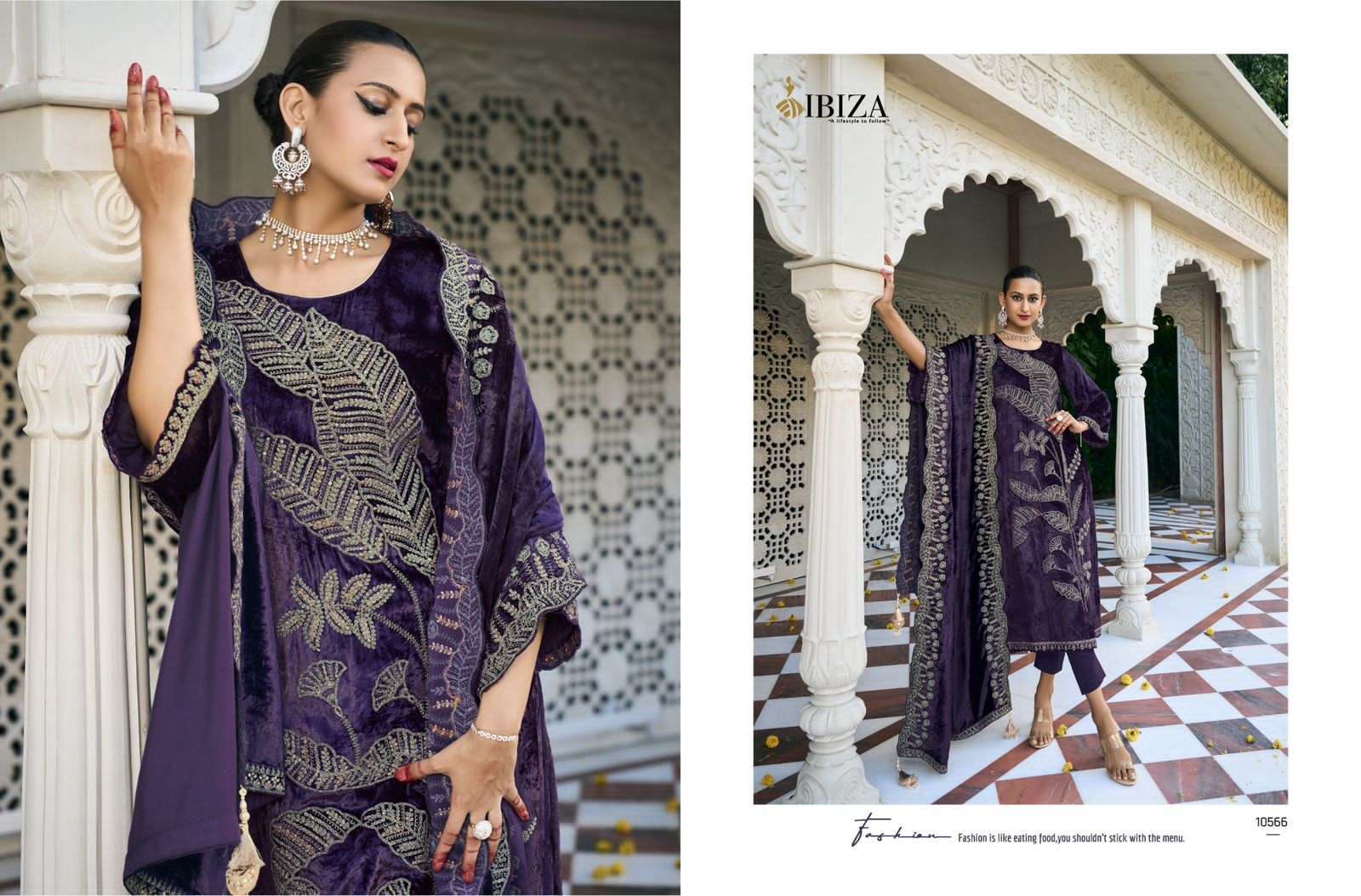 IBIZA RAJKUMARI DESIGNER VELVET DRESS CATALOG EXPORTER 2023