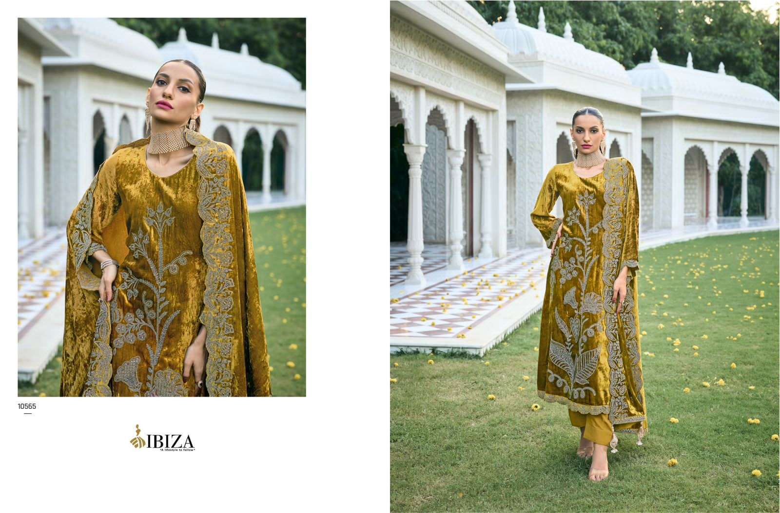 IBIZA RAJKUMARI DESIGNER VELVET DRESS CATALOG EXPORTER 2023