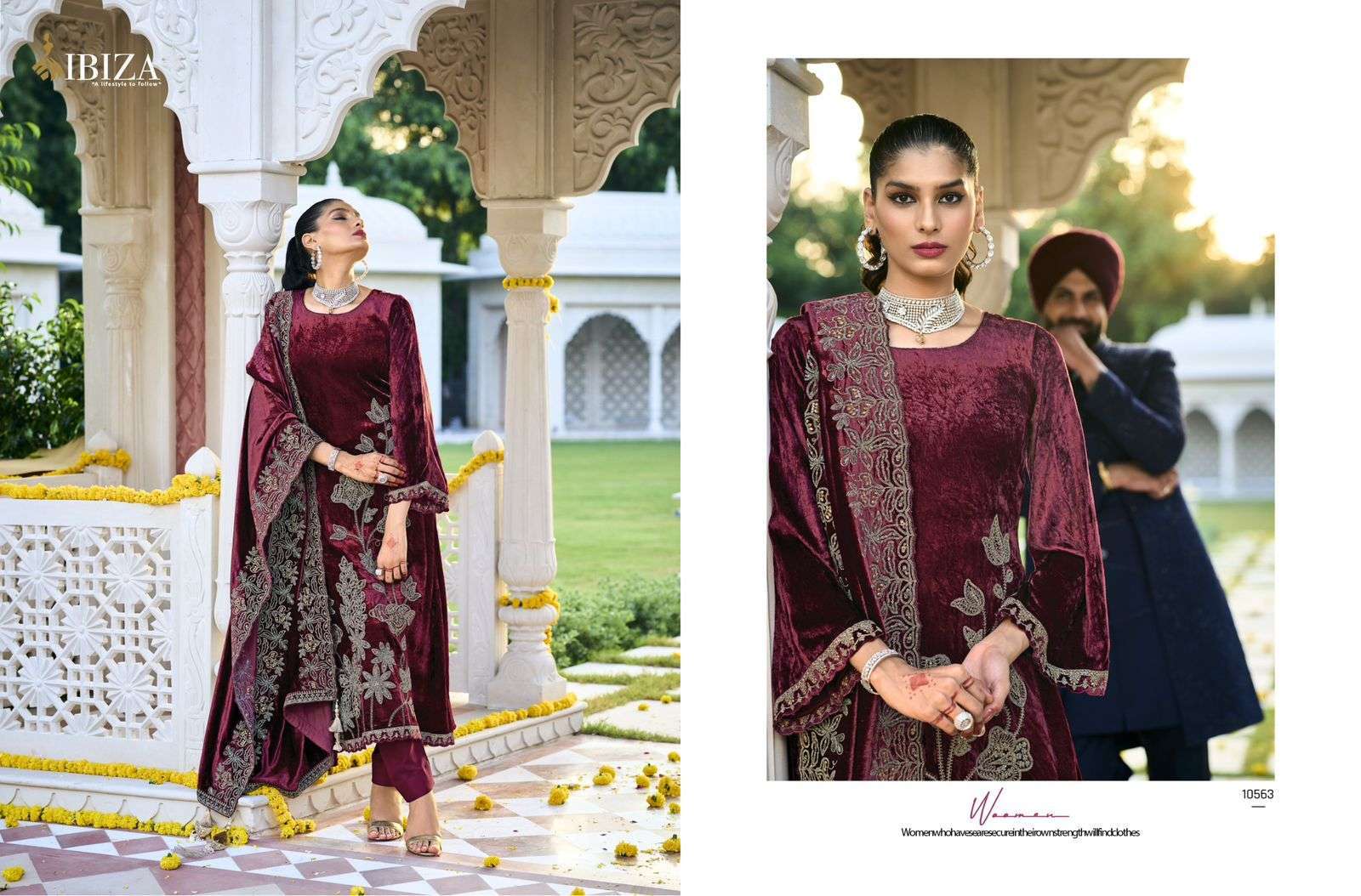 IBIZA RAJKUMARI DESIGNER VELVET DRESS CATALOG EXPORTER 2023