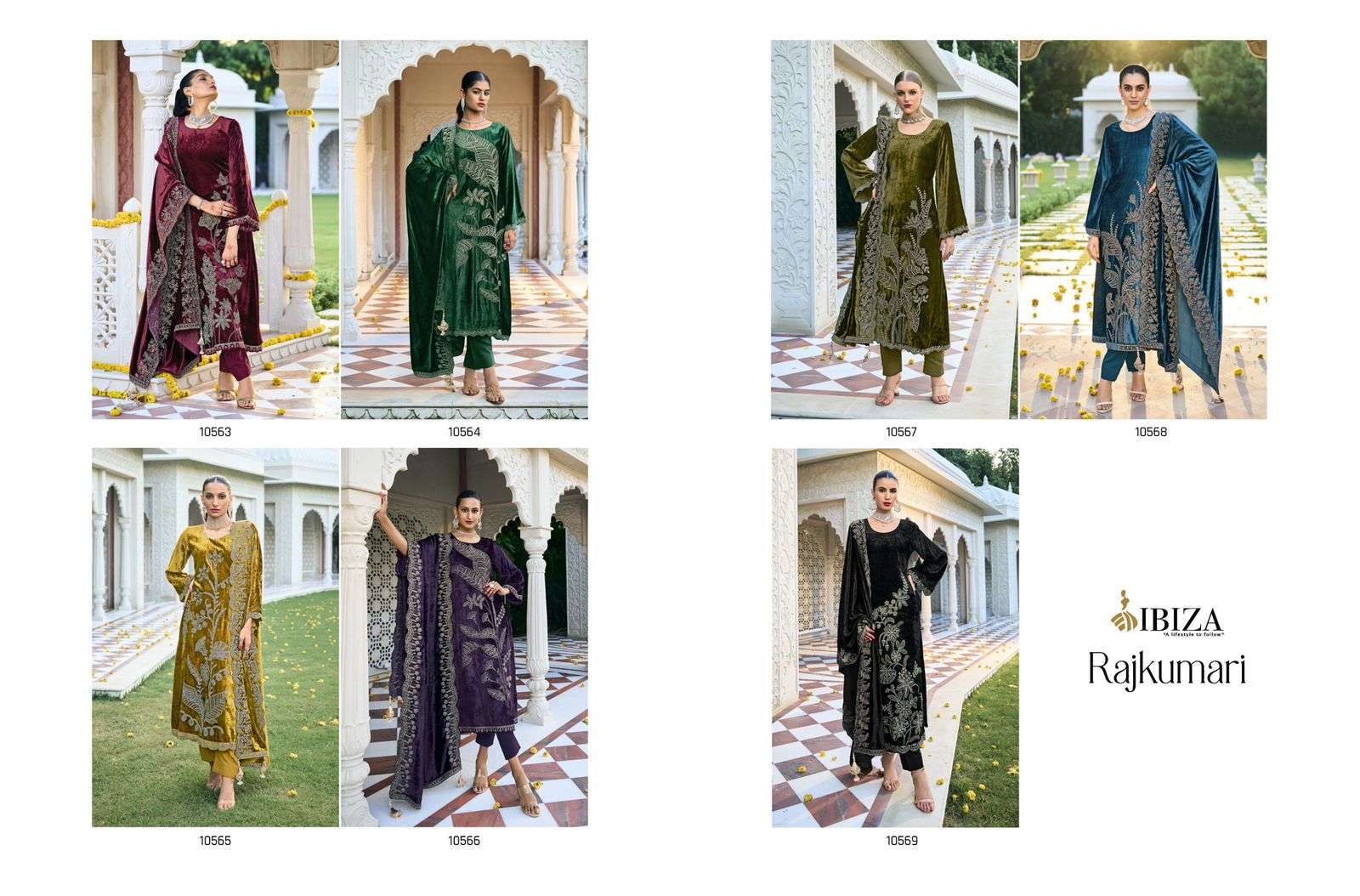 IBIZA RAJKUMARI DESIGNER VELVET DRESS CATALOG EXPORTER 2023