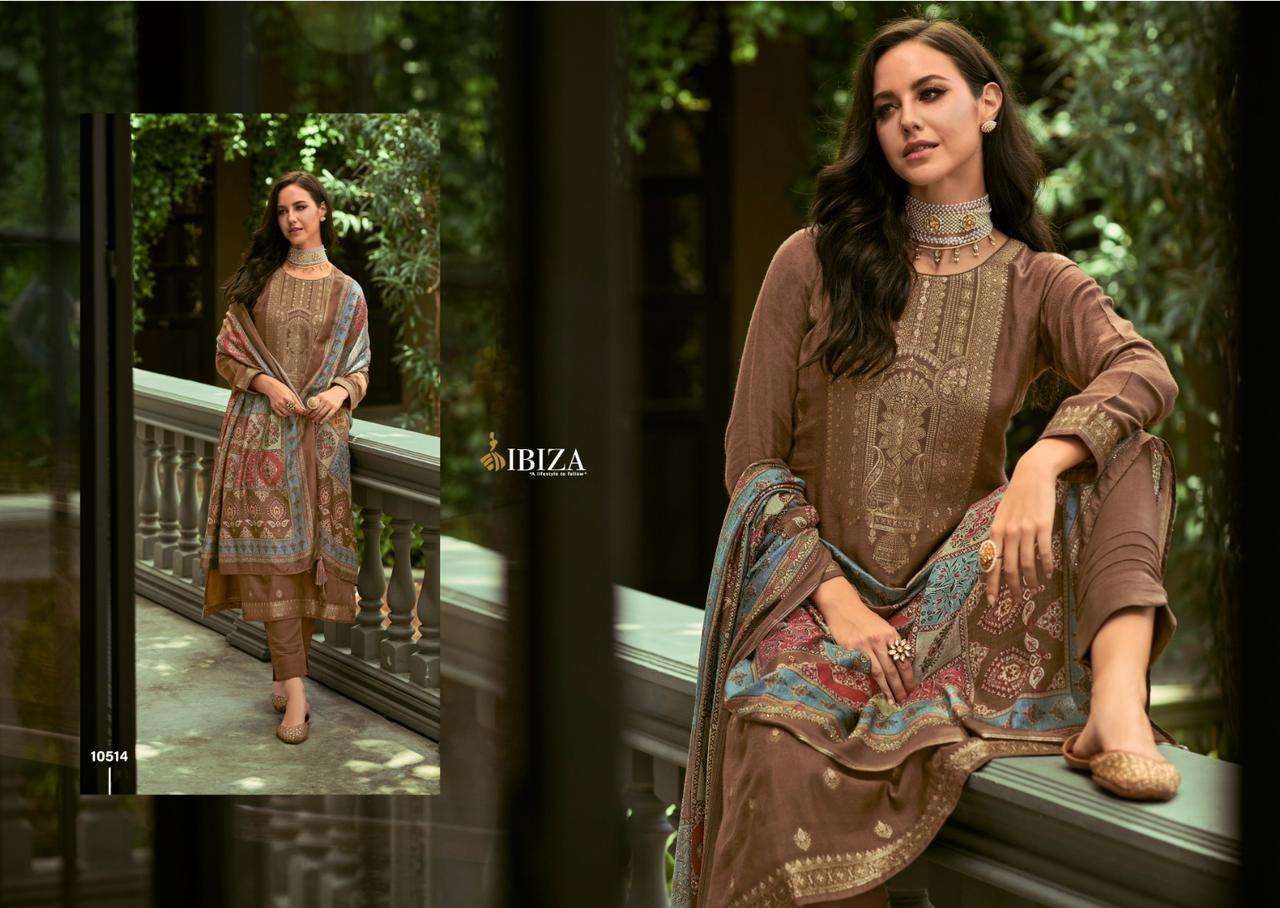 IBIZA ZARIDAAR JACQUARD PASHMINA SUIT CATALOGUE COLLECTION 2023