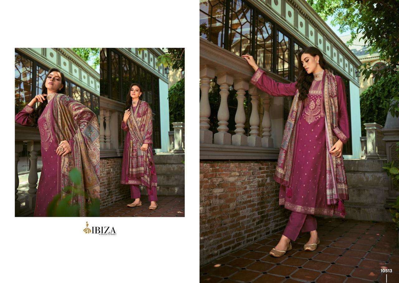 IBIZA ZARIDAAR JACQUARD PASHMINA SUIT CATALOGUE COLLECTION 2023