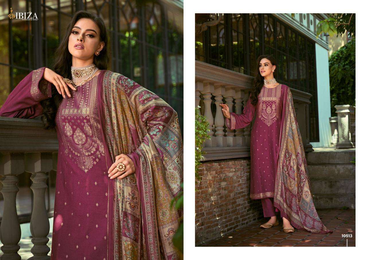 IBIZA ZARIDAAR JACQUARD PASHMINA SUIT CATALOGUE COLLECTION 2023
