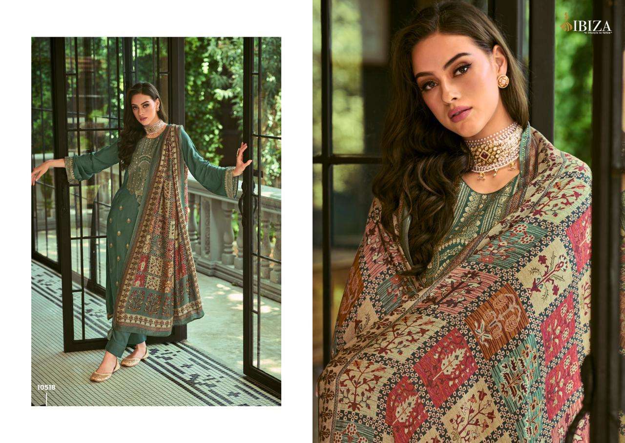 IBIZA ZARIDAAR JACQUARD PASHMINA SUIT CATALOGUE COLLECTION 2023