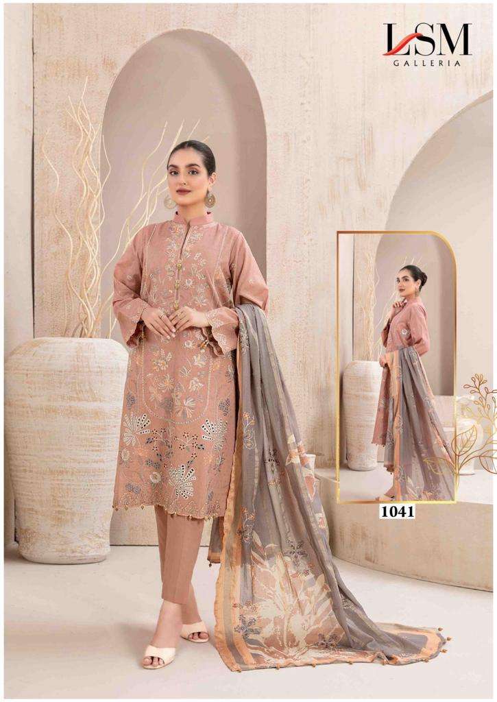 LSM GALLERIA PARIAN DREAM VOL 5 PURE LAWN COTTON SUIT COLLECTION 2023