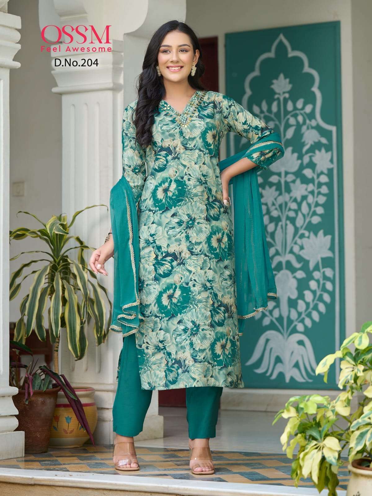 OSSM MUKAN VOL 2 MODEL PRINT KURTI PANT WITH DUPATTA LATEST CATALOGUE 2023