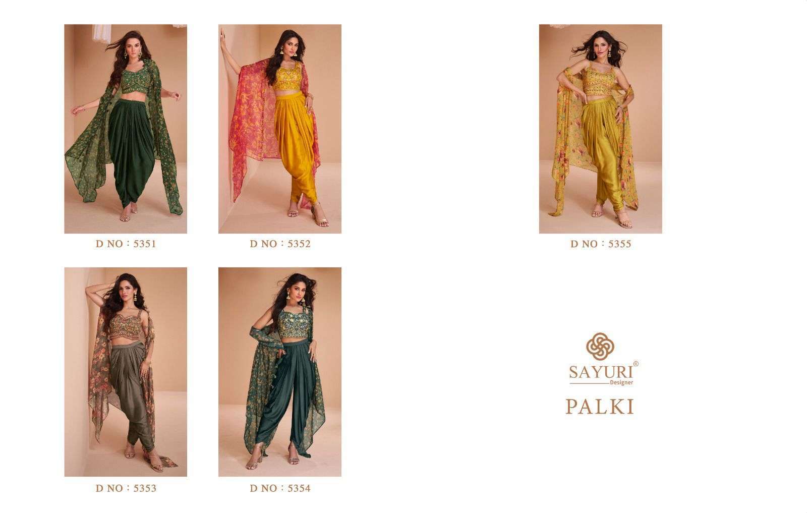 SAYURI PALKI DESIGNER DHOTI SHURG DRESS LATEST CATALOGUE COLLECTION 