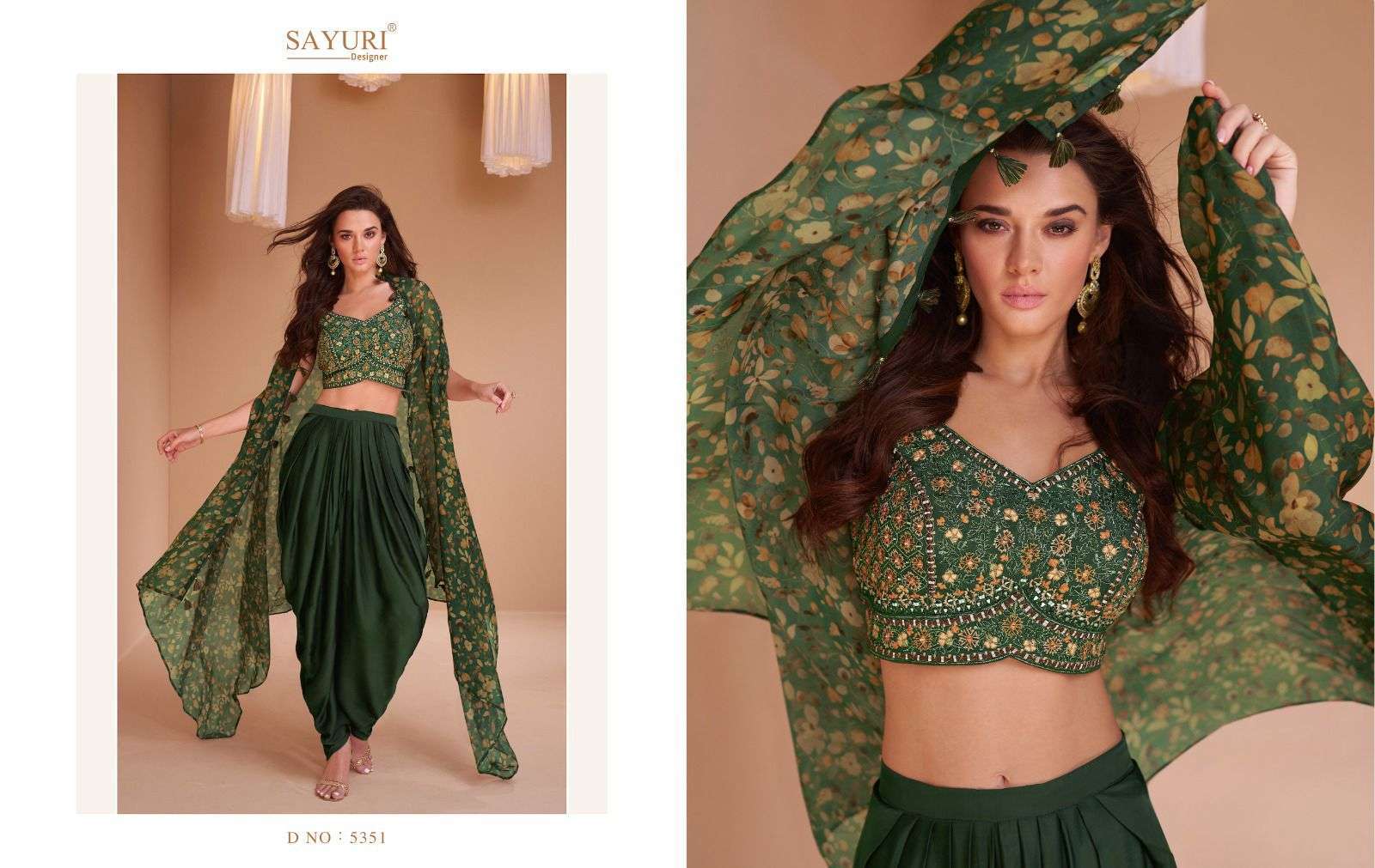 SAYURI PALKI DESIGNER DHOTI SHURG DRESS LATEST CATALOGUE COLLECTION 