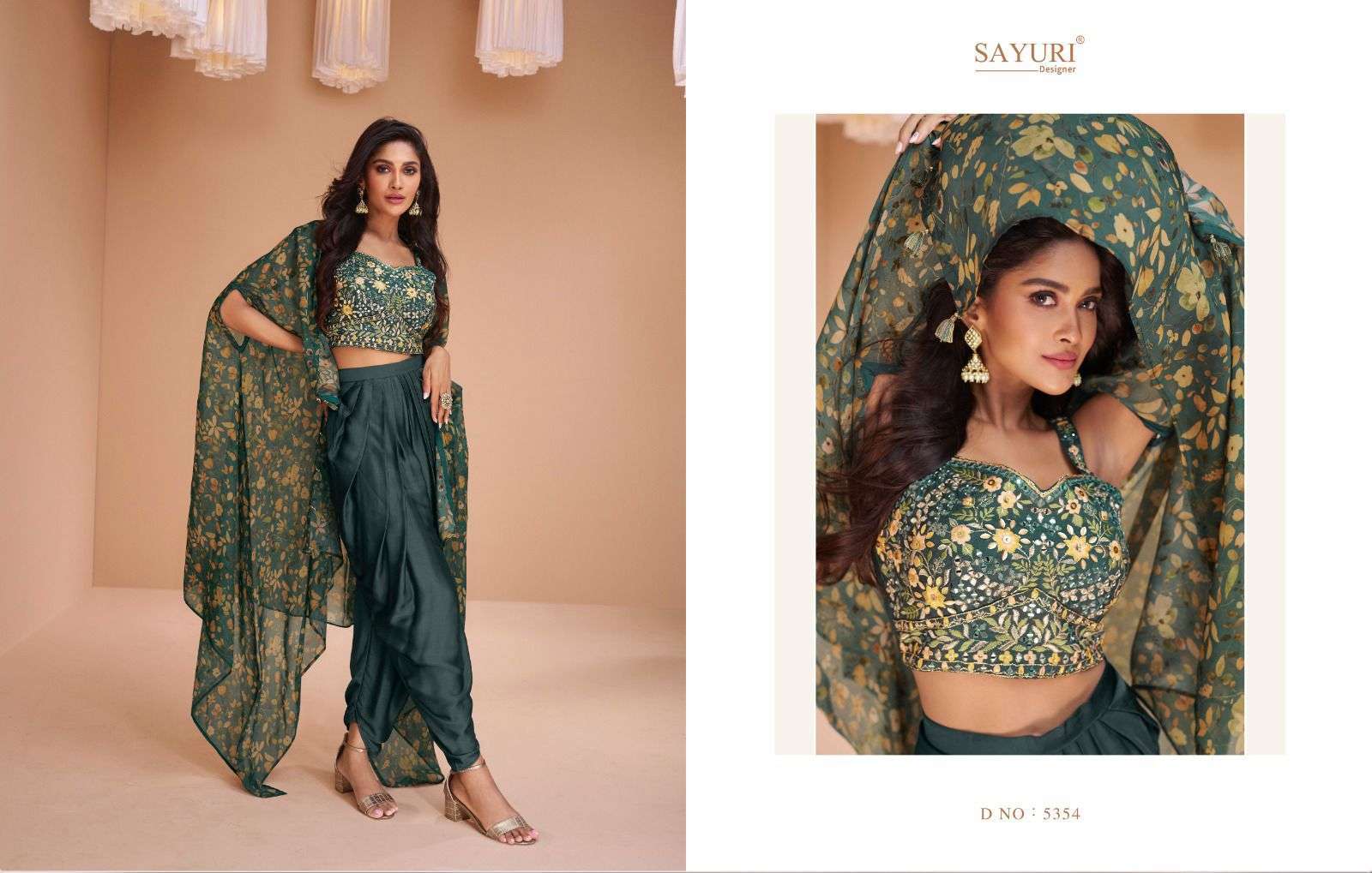 SAYURI PALKI DESIGNER DHOTI SHURG DRESS LATEST CATALOGUE COLLECTION 