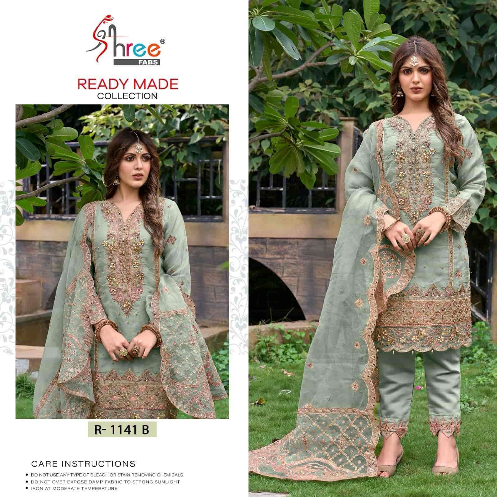 SHRE FAB R 1141 COLORS PAKISTANI READY MADE SUITS COLLECTION SUPPLIER EXPORT QUALITY