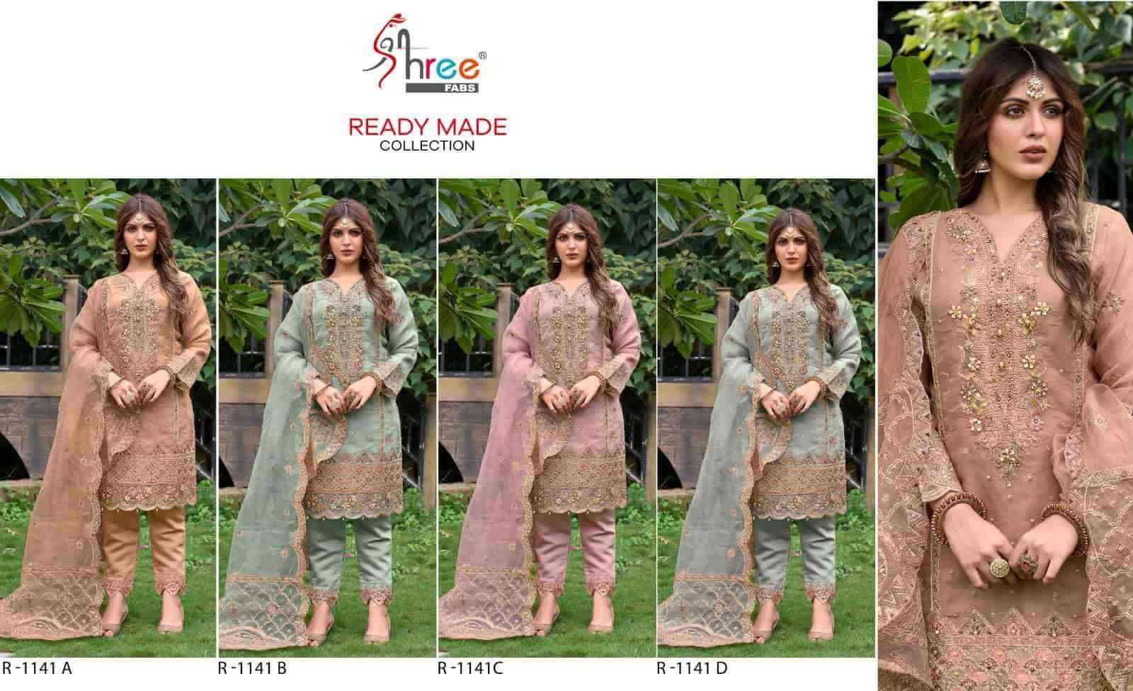 SHRE FAB R 1141 COLORS PAKISTANI READY MADE SUITS COLLECTION SUPPLIER EXPORT QUALITY