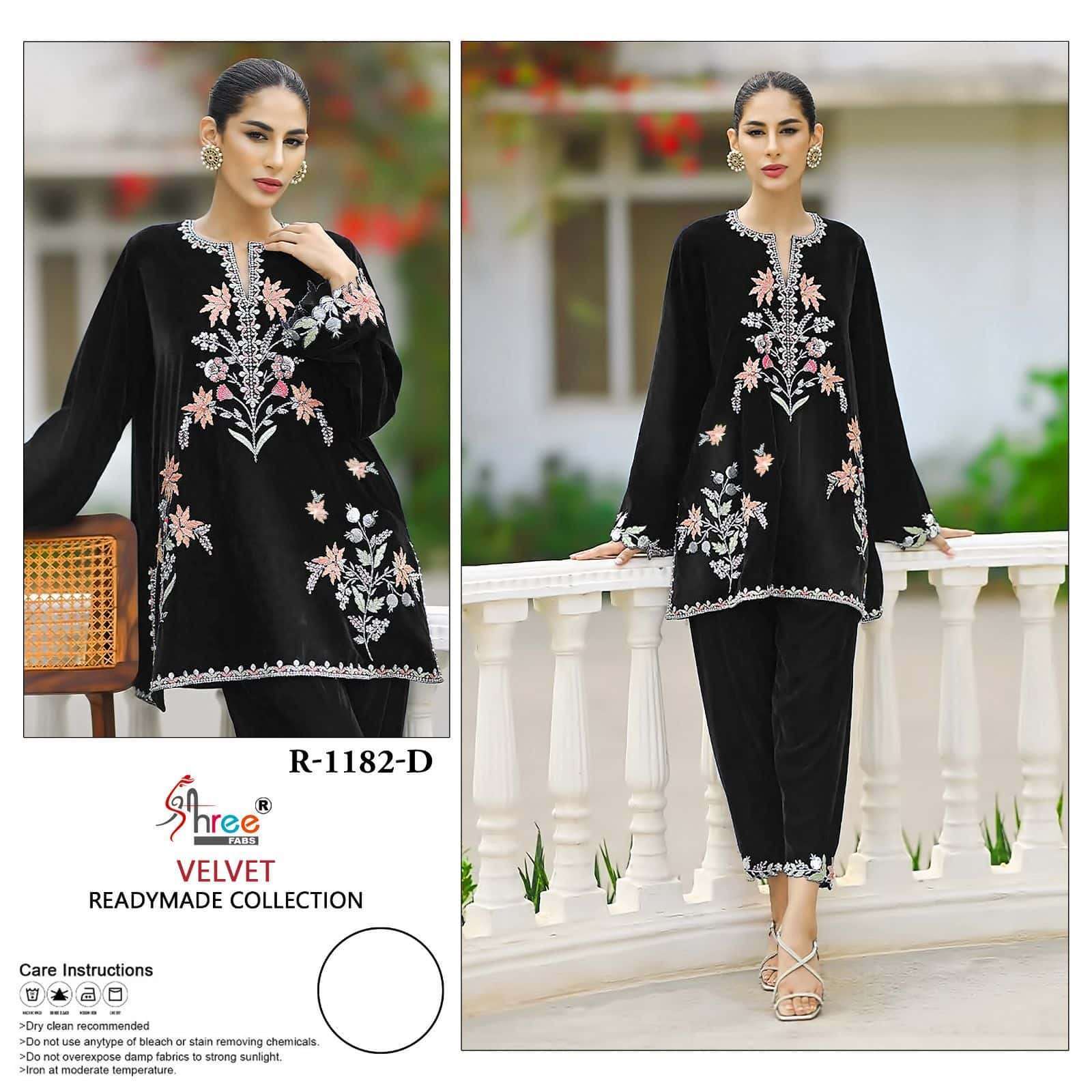 SHREE FABS R 1182 COLORS VELVET READYMADE COLLECTION EXPORTS