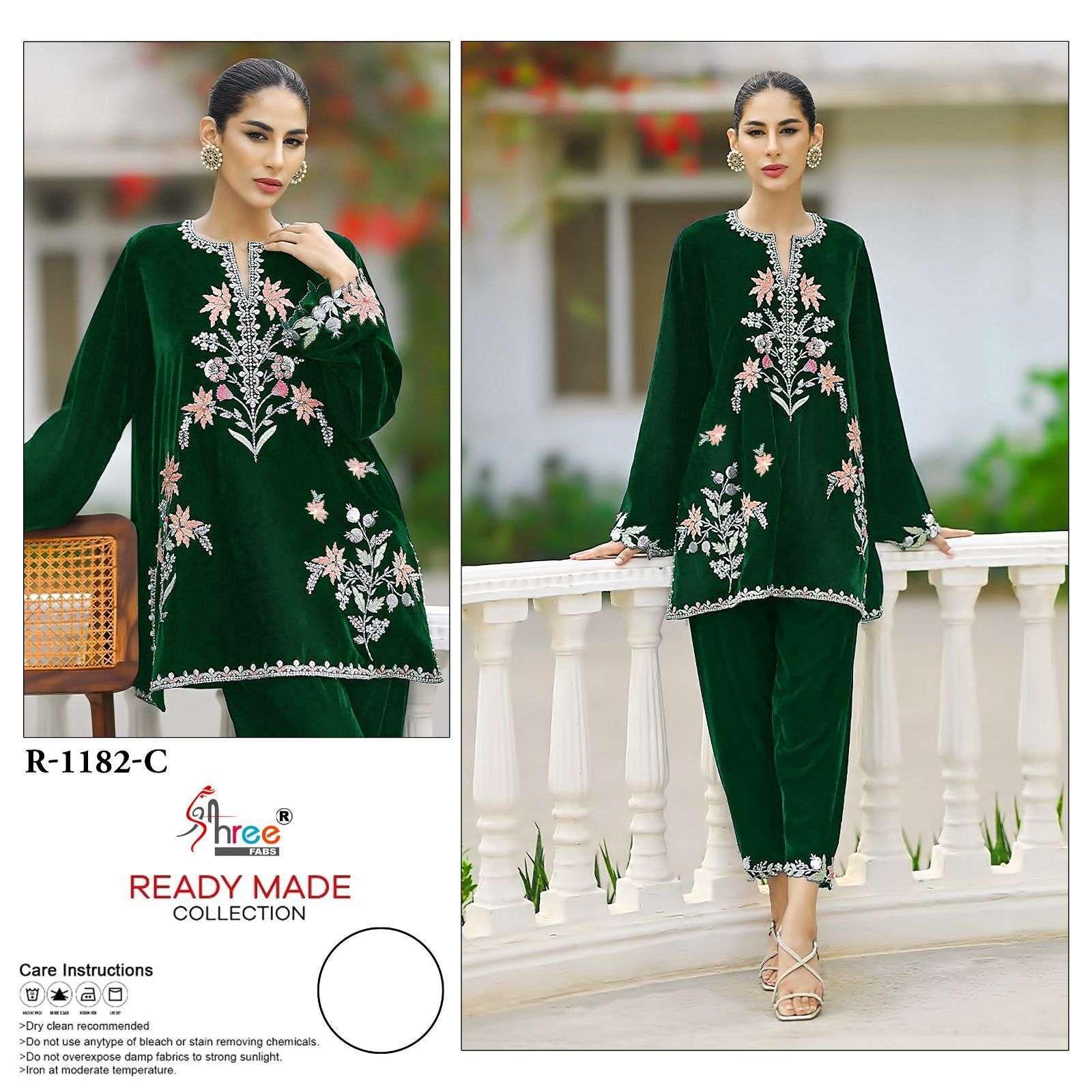 SHREE FABS R 1182 COLORS VELVET READYMADE COLLECTION EXPORTS