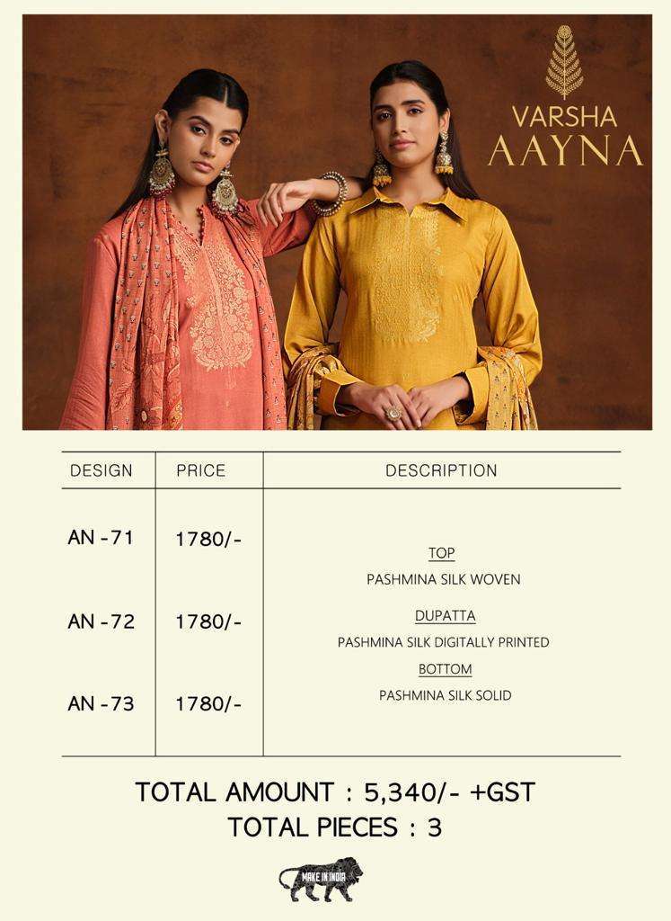 VARSHA AAYNA PASHMINA DRESS CATALOG EXPORTER 