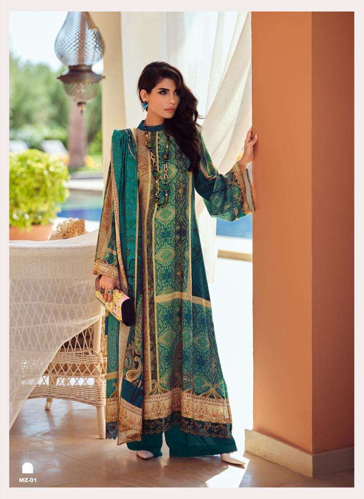 VARSHA SUIT PRESENT MIZAAZ DESIGNER PAKISTANI STYLE PASHMINA SUIT