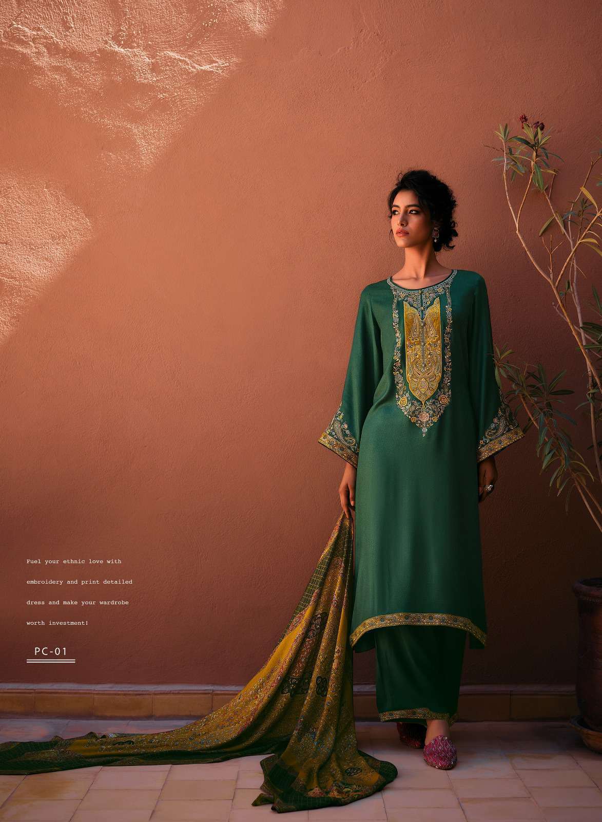 VARSHA THE PORTRAIT DESIGNER PASHMINA WEAR DRESS BRANDED COLLECTION 