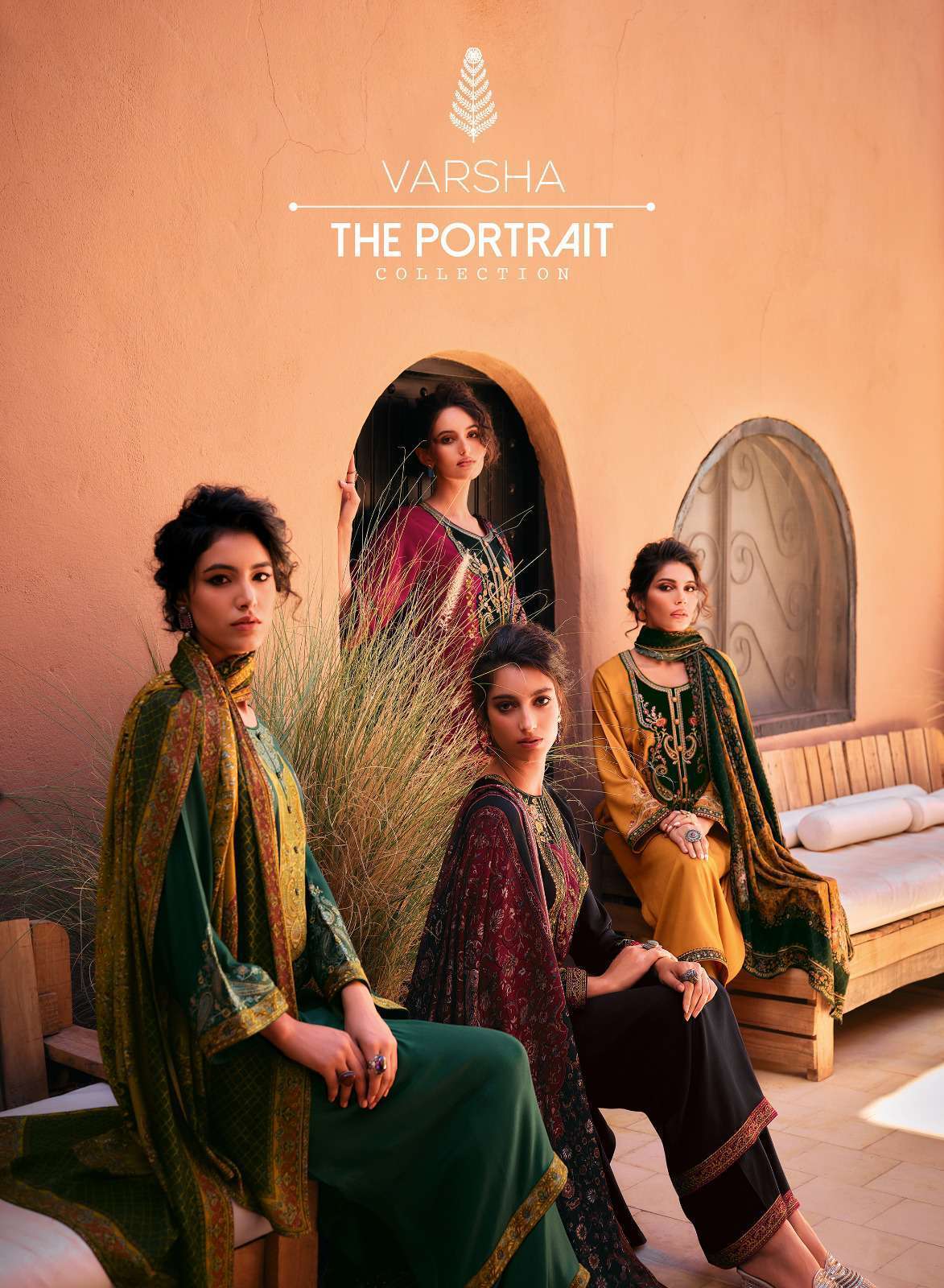 VARSHA THE PORTRAIT DESIGNER PASHMINA WEAR DRESS BRANDED COLLECTION 