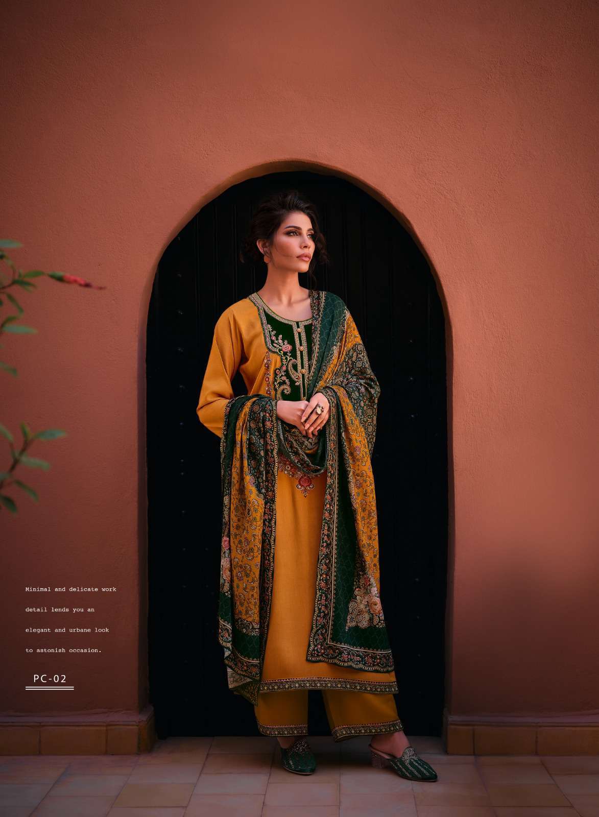 VARSHA THE PORTRAIT DESIGNER PASHMINA WEAR DRESS BRANDED COLLECTION 