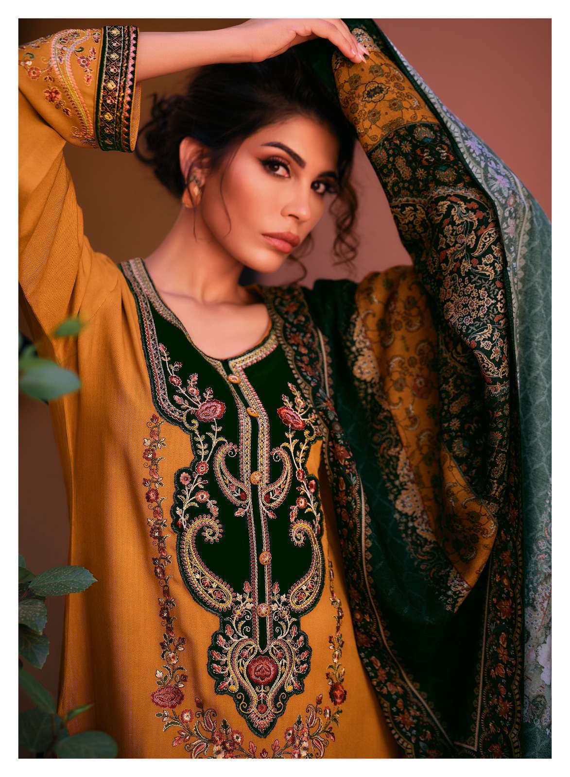 VARSHA THE PORTRAIT DESIGNER PASHMINA WEAR DRESS BRANDED COLLECTION 