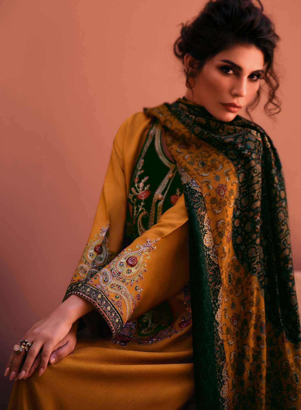 VARSHA THE PORTRAIT DESIGNER PASHMINA WEAR DRESS BRANDED COLLECTION 