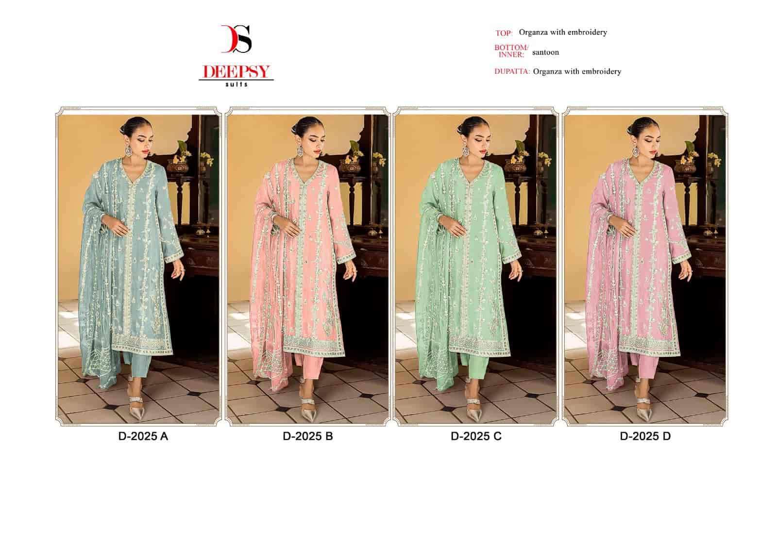 DEEPSY D 2025 COLORS PAKISTANI ORGANZA SUIT MANUFACTURING RATE SUPPLIER 
