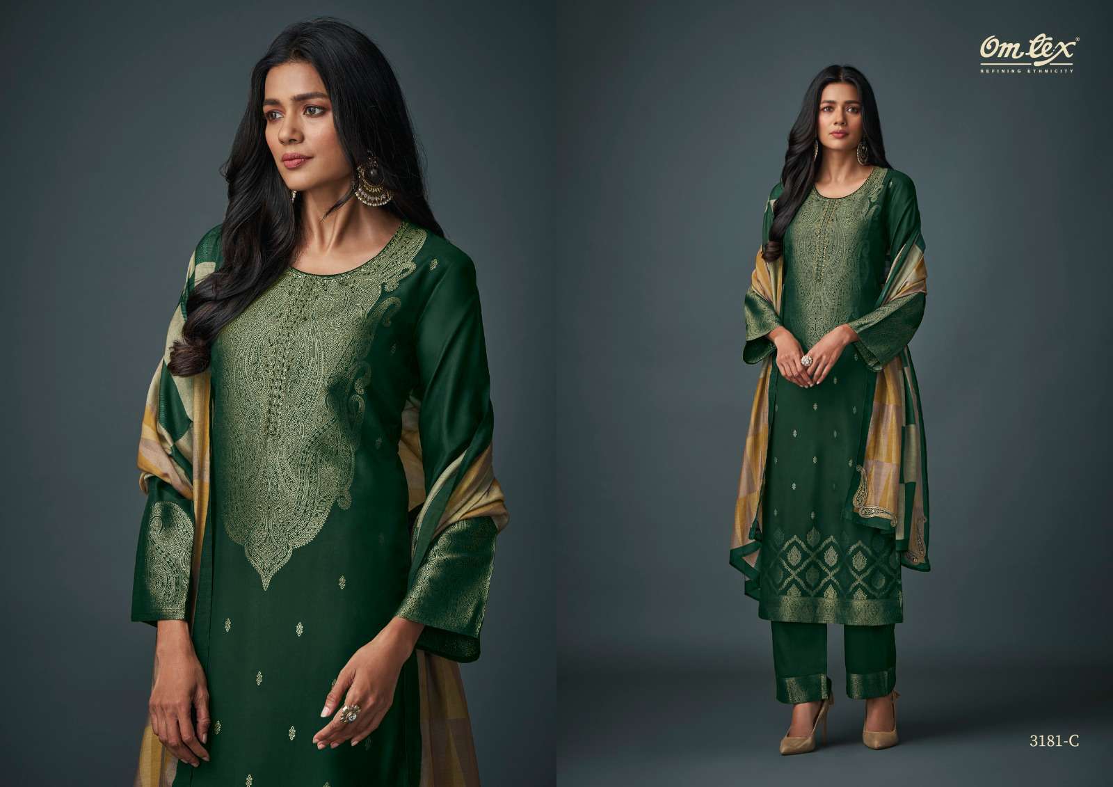 OMTEX AAMOD VOL 11 MUSLIN JACQUARD SALWER SUIT CATALOGUE 2023