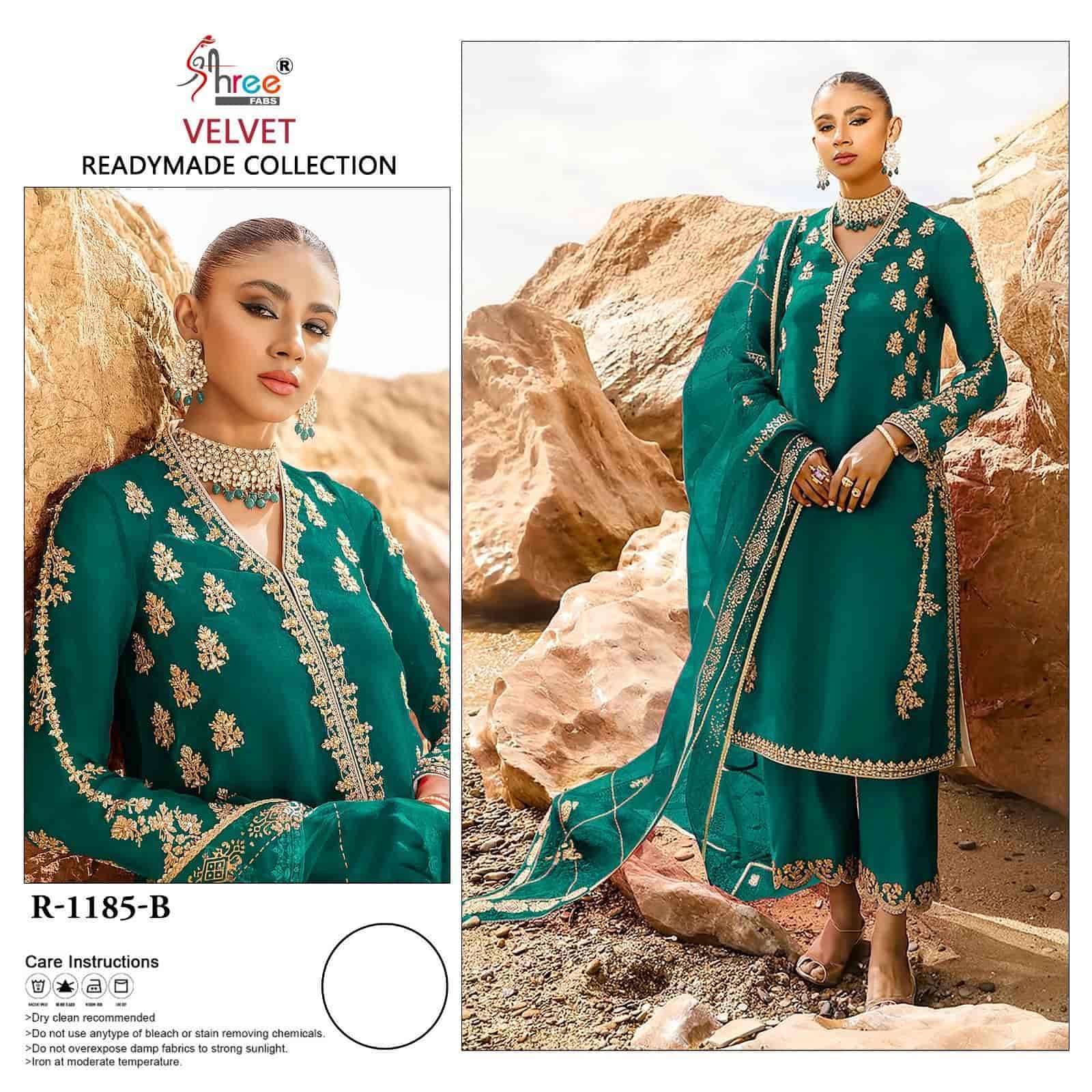 SHREE FAB R 1185 COLORS VELVET PAKISTANI SUIT COLLECTION SUPPLIER 