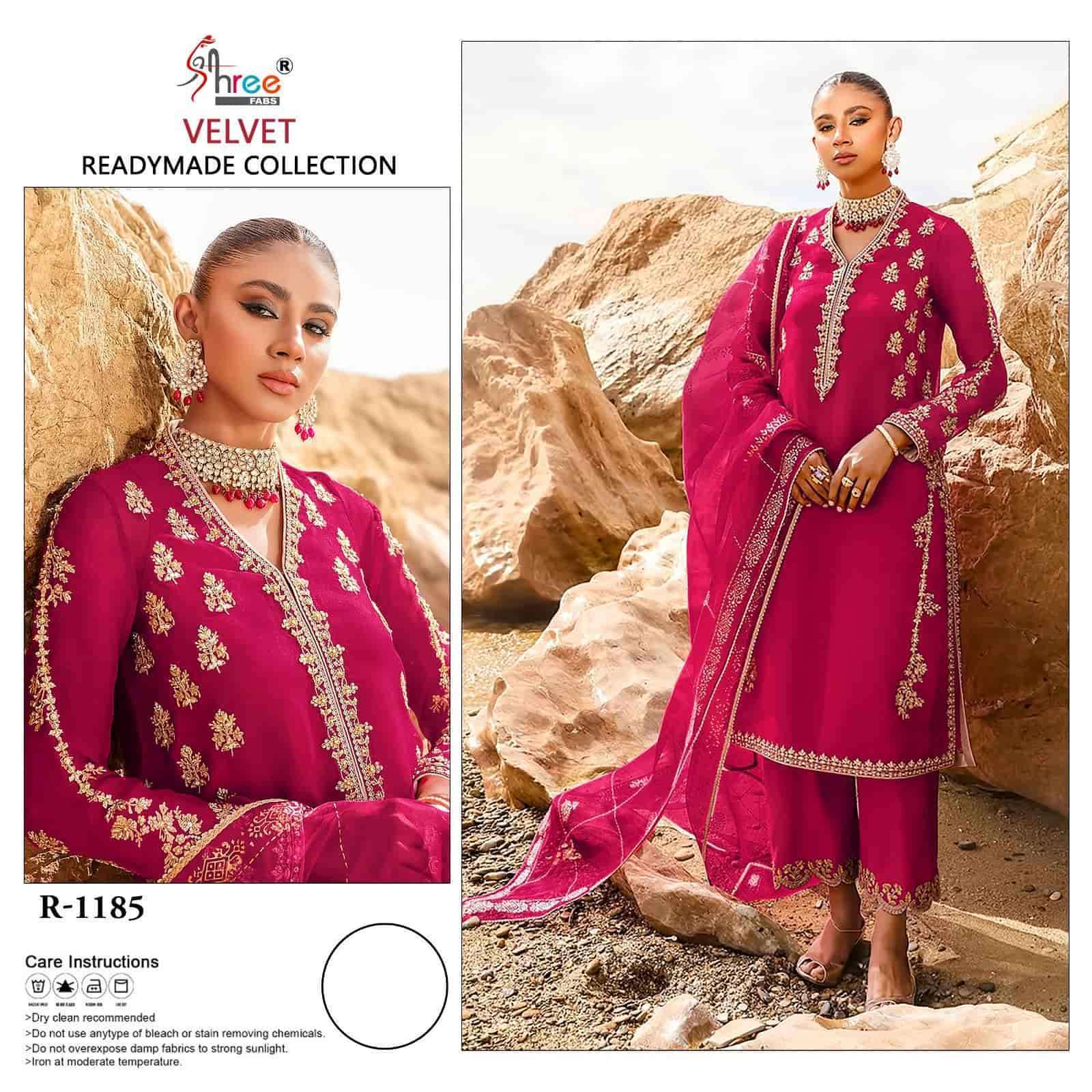 SHREE FAB R 1185 COLORS VELVET PAKISTANI SUIT COLLECTION SUPPLIER 