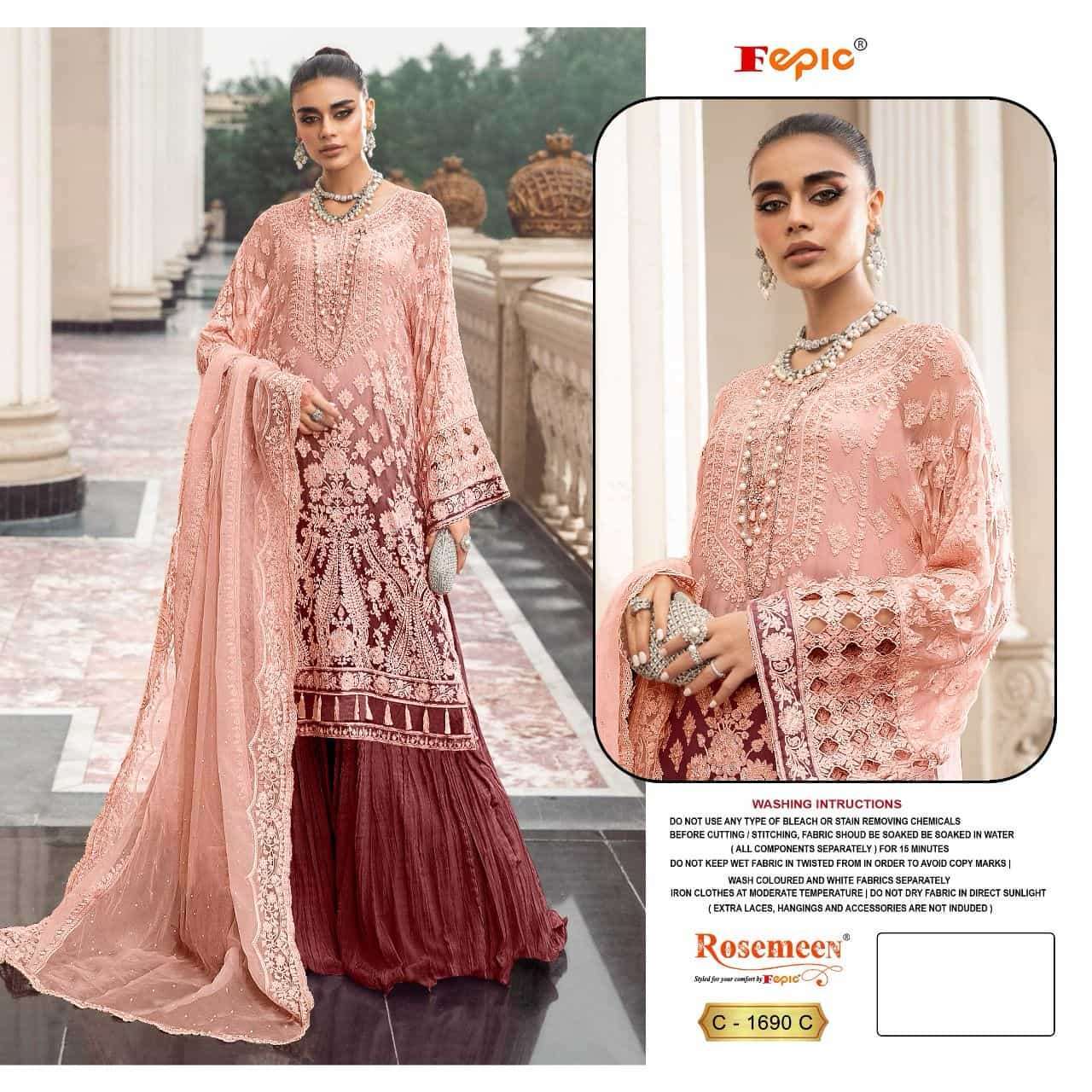 FEPIC C 1690 COLORS WEDDING WEAR NEW DESIGN COLLECTION WHOLESALE RATE SUPPLIER 