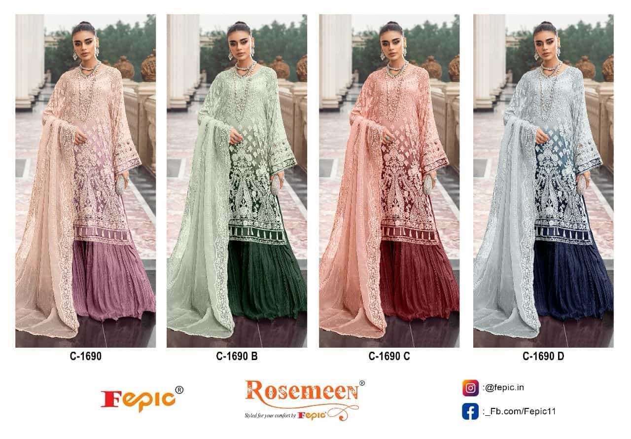 FEPIC C 1690 COLORS WEDDING WEAR NEW DESIGN COLLECTION WHOLESALE RATE SUPPLIER 