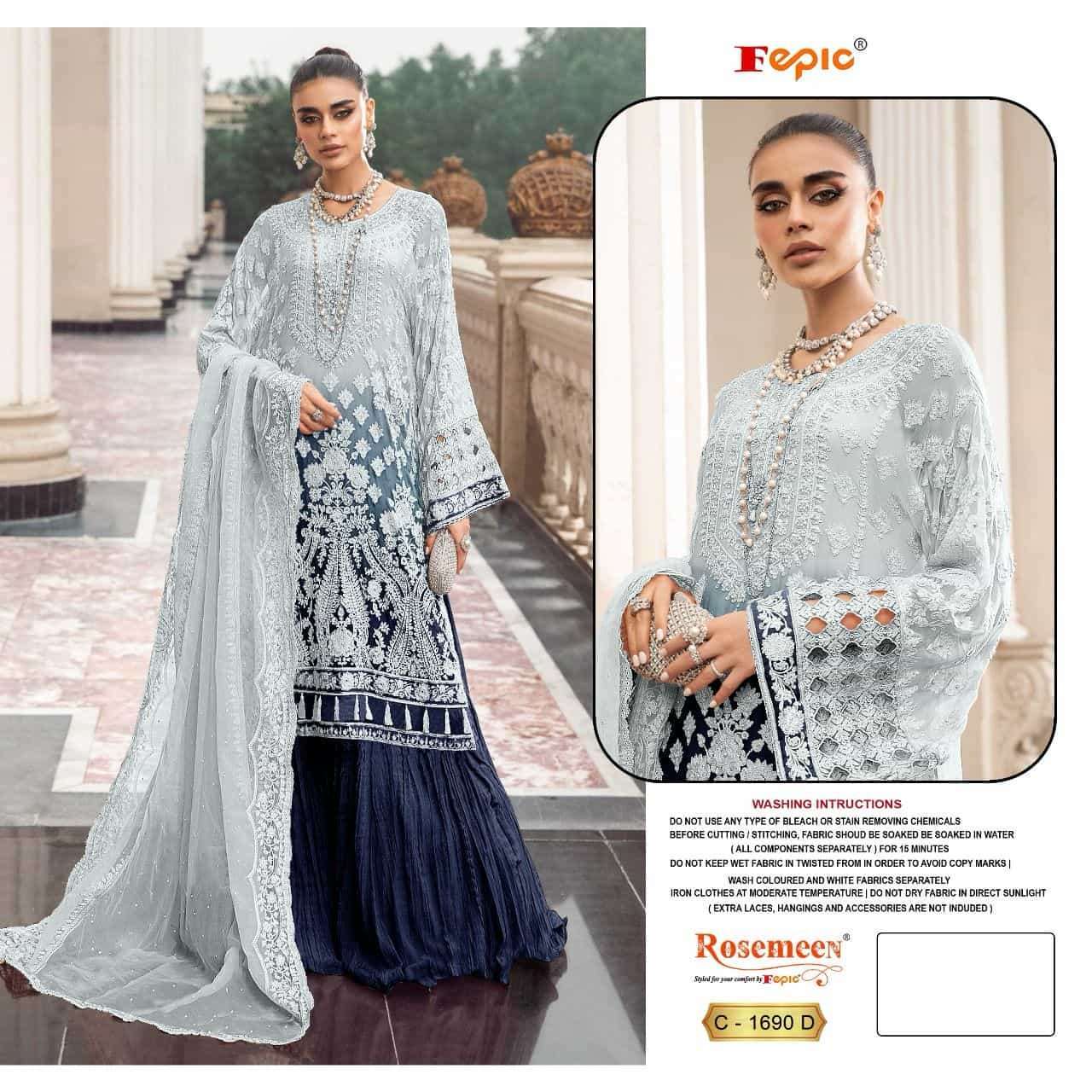FEPIC C 1690 COLORS WEDDING WEAR NEW DESIGN COLLECTION WHOLESALE RATE SUPPLIER 