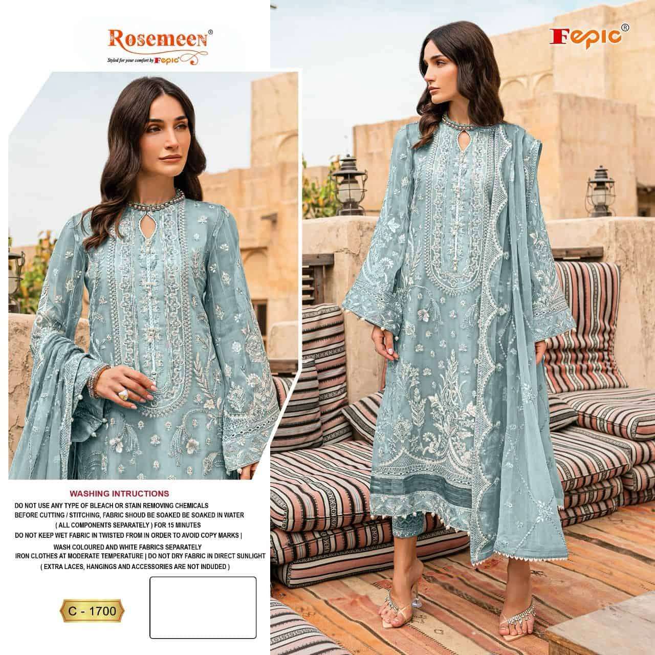 FEPIC C 1700 COLORS LATEST DESIGNER PAKISTANI GEORGETTE SUIT