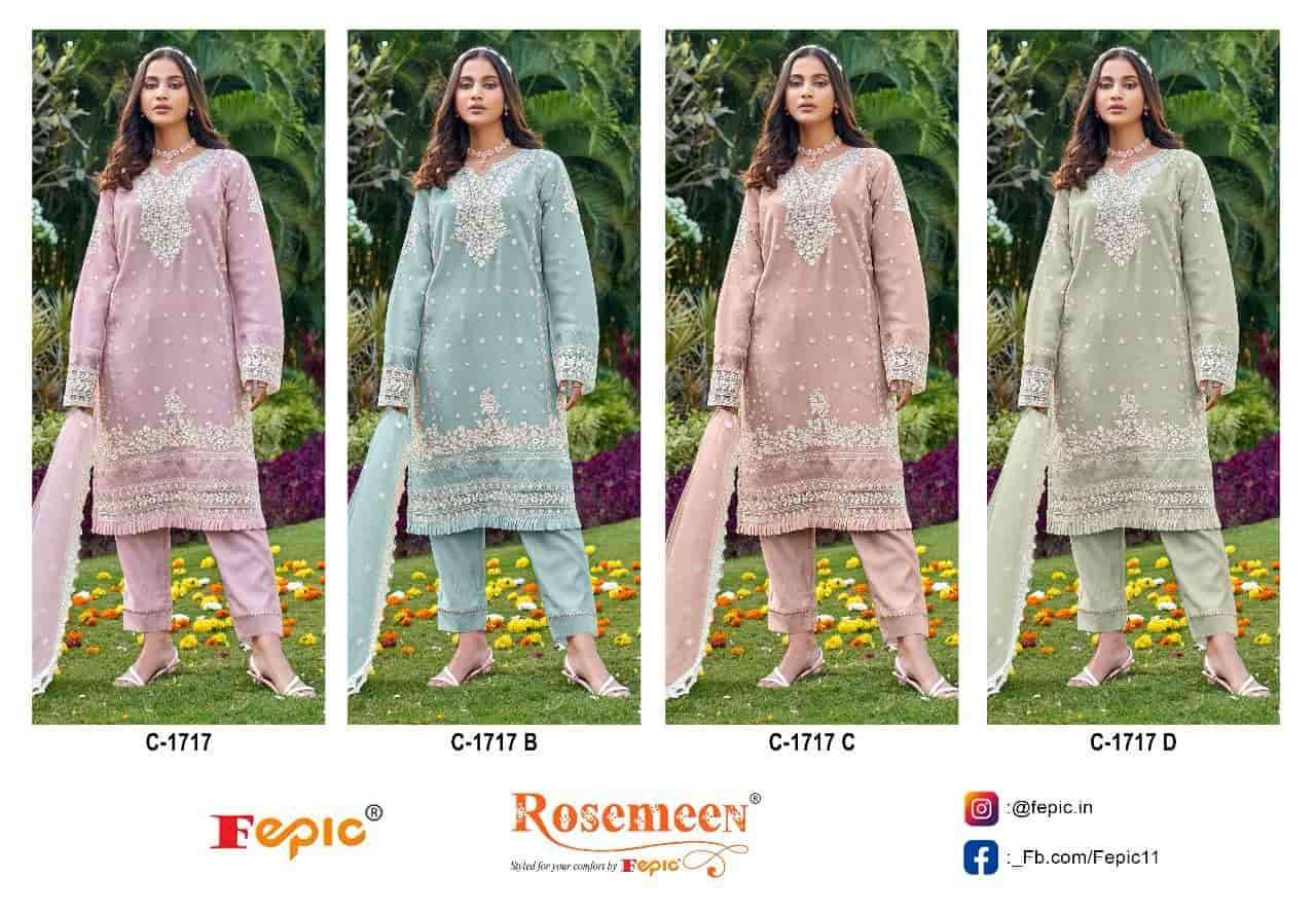 FEPIC C 1717 COLORS PAKISTANI GEORGETT SUIT COLLECTION WHOLESALE PRICE SUPPLIER 