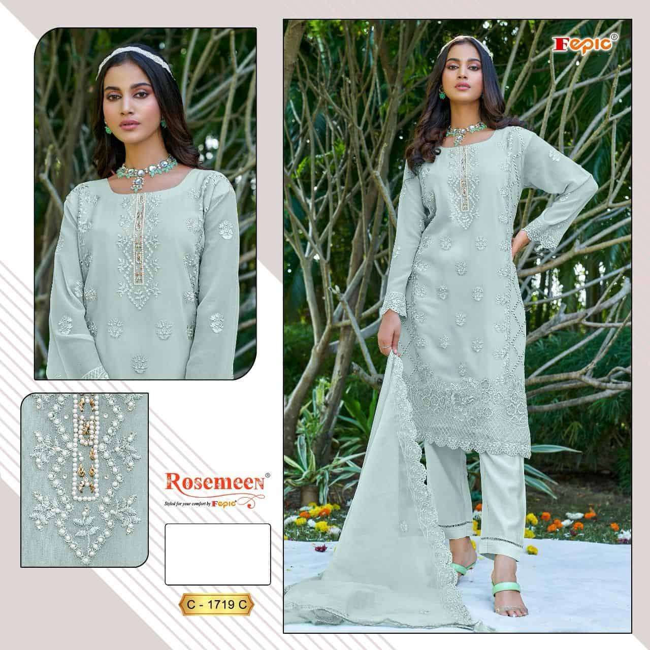 FEPIC C 1719 COLORS PAKISTANI GEORGETT SUIT COLLECTION WHOLESALE PRICE SUPPLIER 