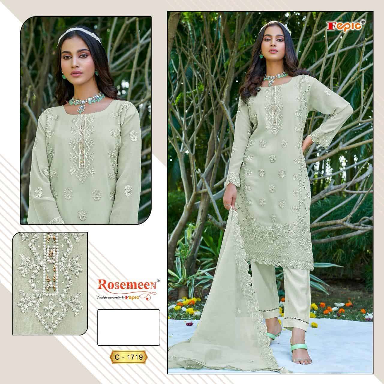 FEPIC C 1719 COLORS PAKISTANI GEORGETT SUIT COLLECTION WHOLESALE PRICE SUPPLIER 