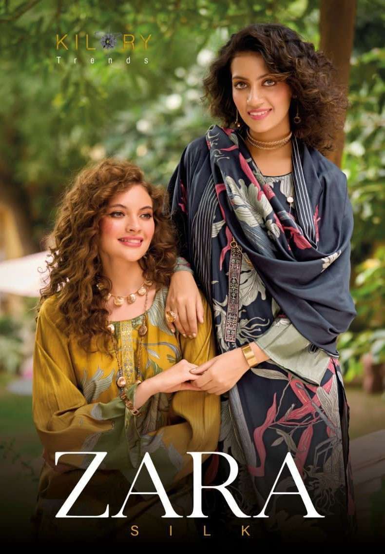 KILORY TRENDS ZARA SILK PURE MUSLIN PARTYWEAR SUIT KILORY CATALOGUE WHOLESALE PRICE SUPPLIER 