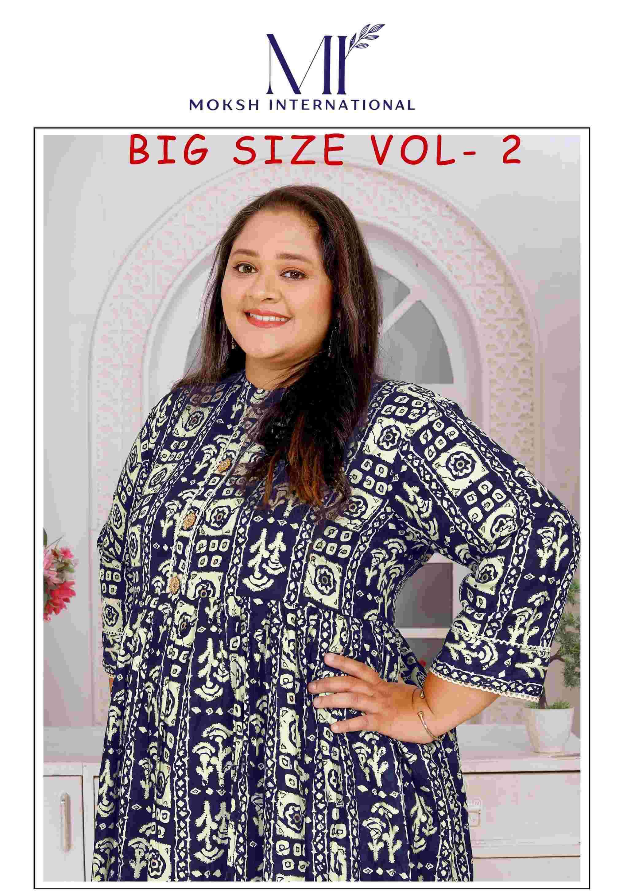 MOKSH BIG SIZE VOL 2 LONG KURTI GOWN BIG SIZE OUTFIT EXPORTERS 