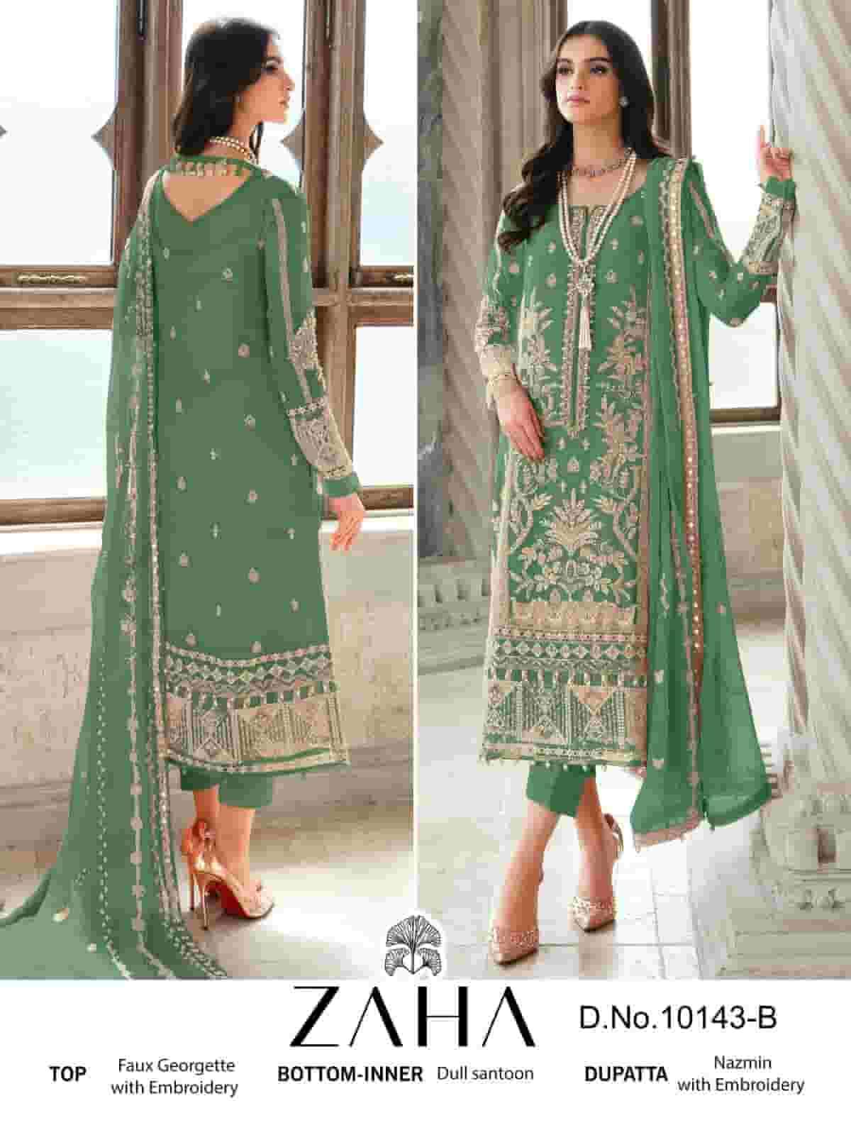 ZAHA GULLAL VOL 2 HITS COLORS PAKISTANI STYLE DESIGNER SUIT SUPPLIER 2023