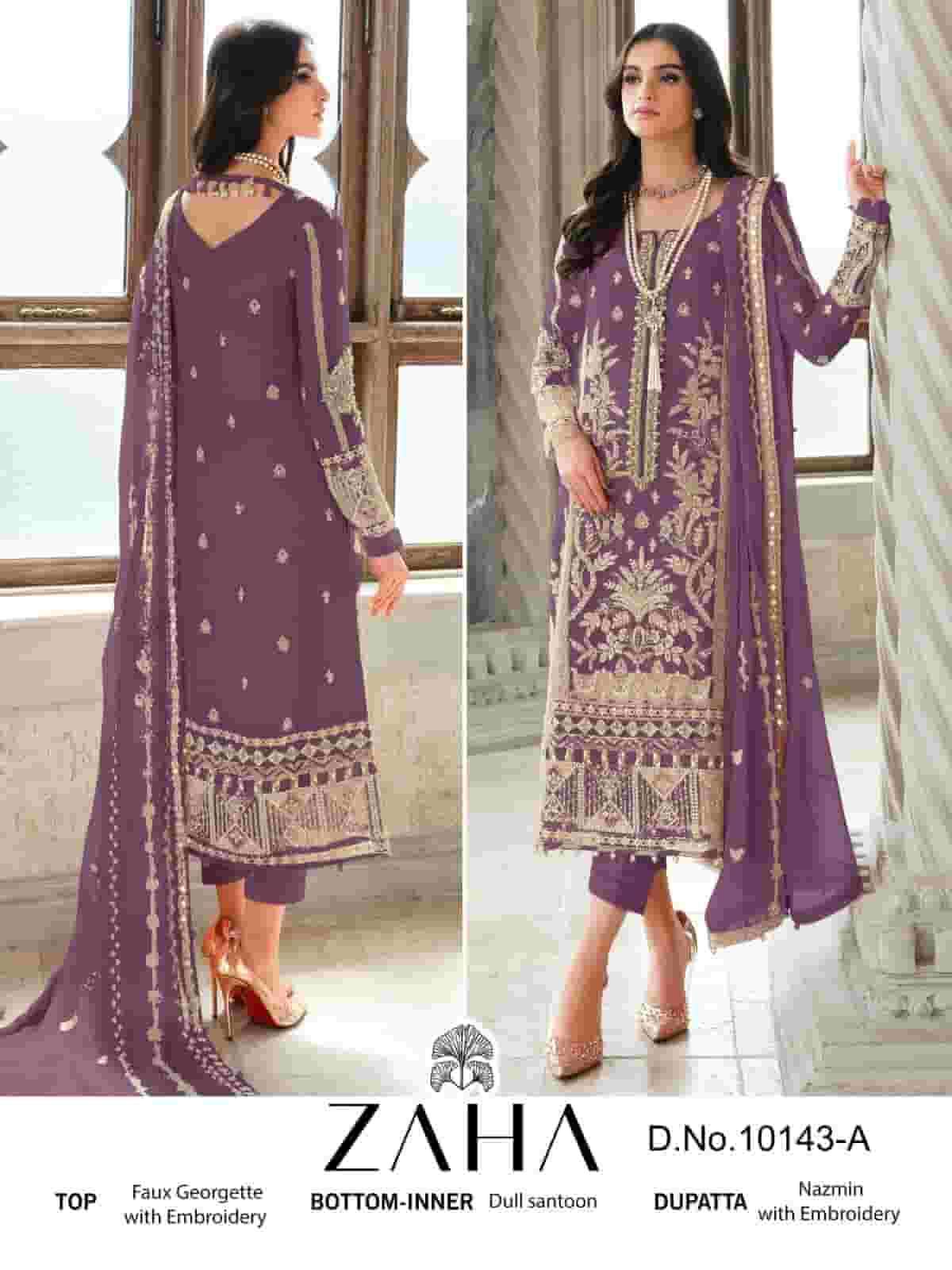 ZAHA GULLAL VOL 2 HITS COLORS PAKISTANI STYLE DESIGNER SUIT SUPPLIER 2023